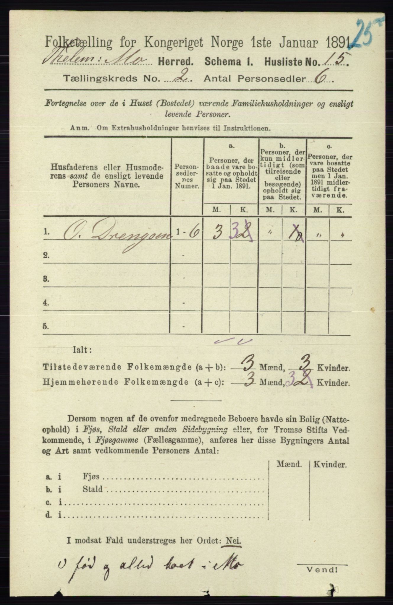 RA, Folketelling 1891 for 0832 Mo herred, 1891, s. 520