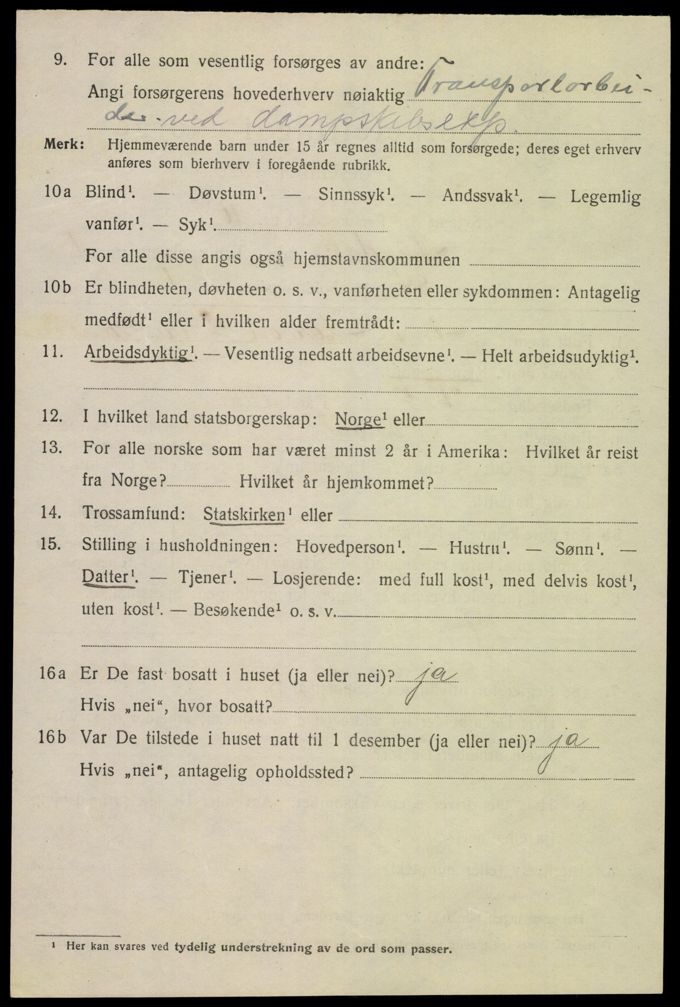 SAK, Folketelling 1920 for 1002 Mandal ladested, 1920, s. 4116