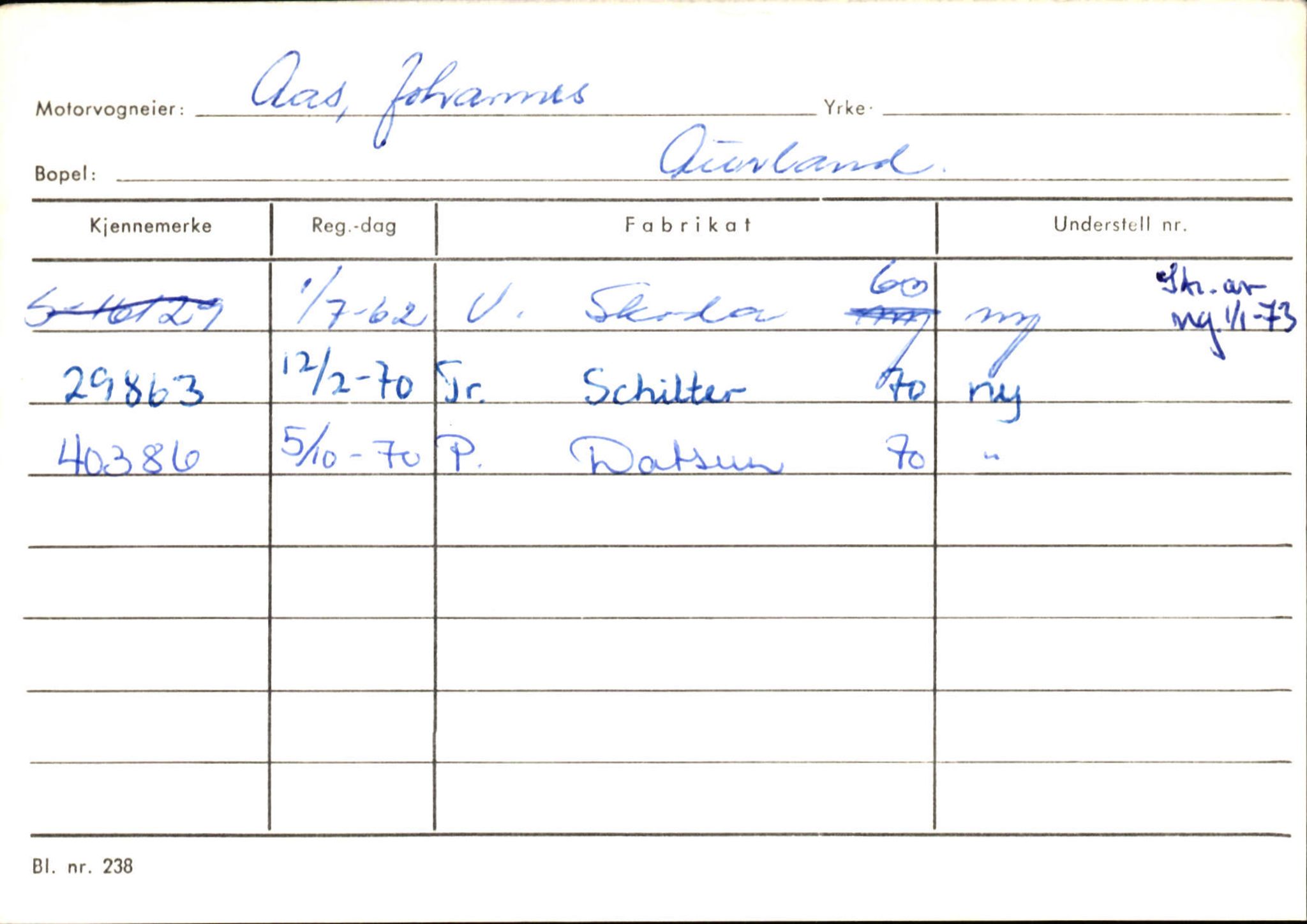 Statens vegvesen, Sogn og Fjordane vegkontor, AV/SAB-A-5301/4/F/L0125: Eigarregister Sogndal V-Å. Aurland A-Å. Fjaler A-N, 1945-1975, s. 1337