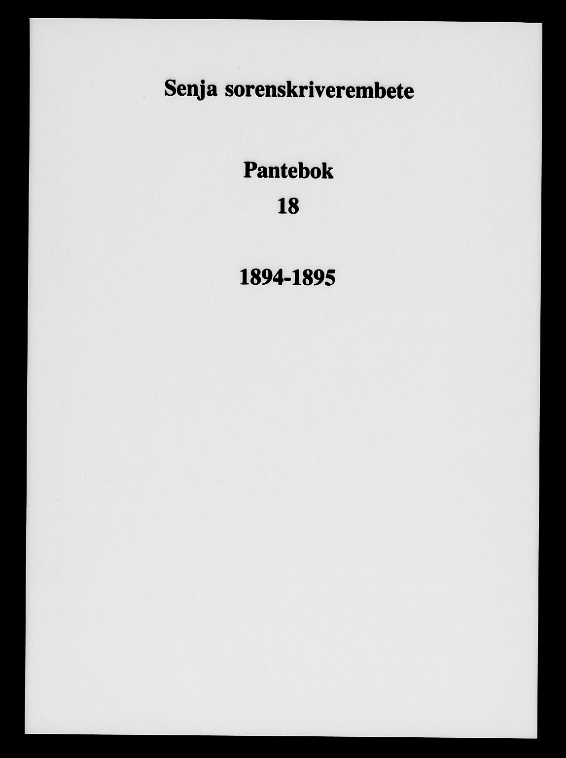 Senja sorenskriveri 1855-, SATØ/S-0048/1/H/Hd/L0018: Pantebok nr. 18, 1894-1895