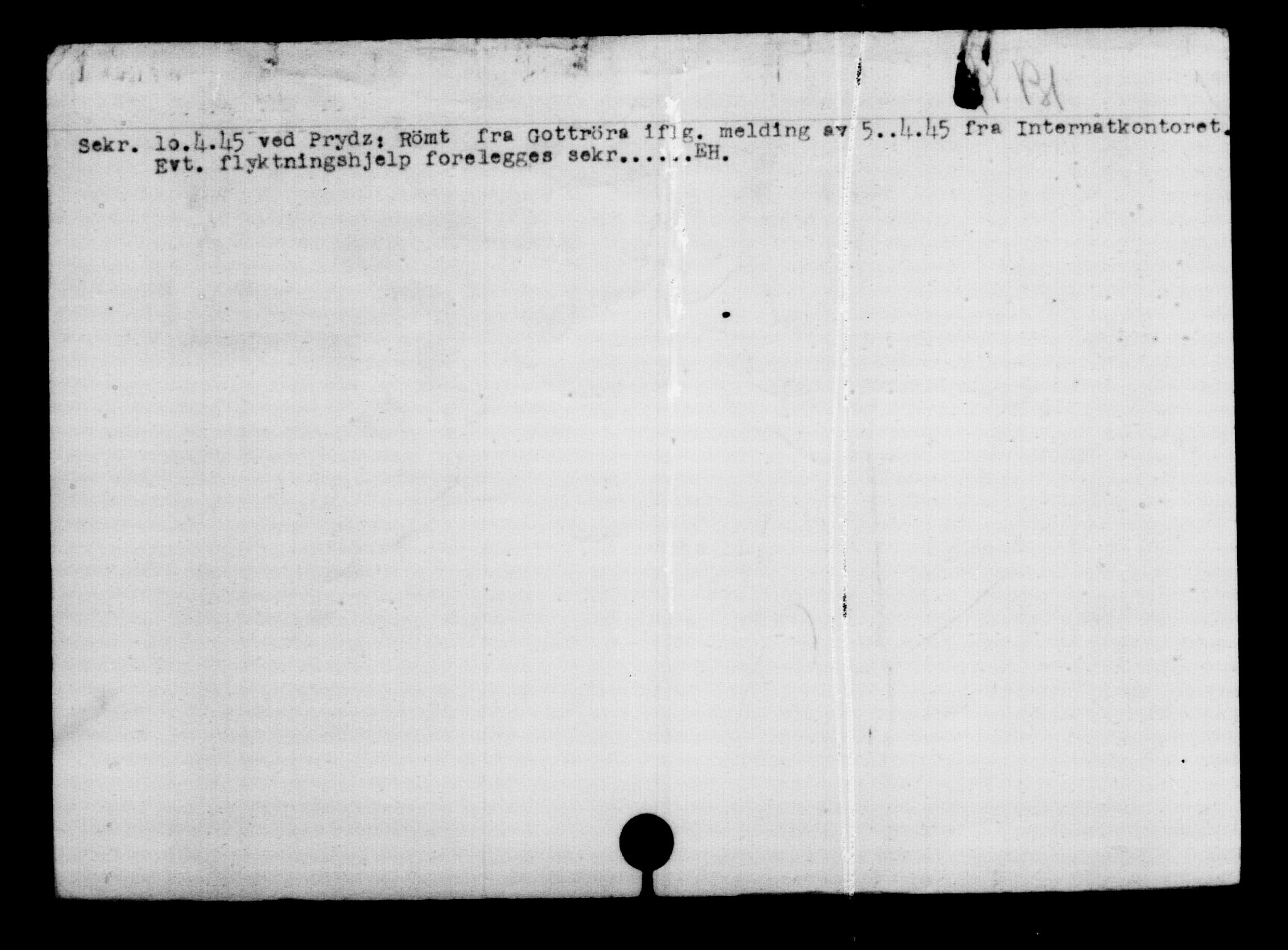 Utenriksstasjonene, Legasjonen i Stockholm, Flyktningkontoret, AV/RA-S-6753/V/Va/L0008: Kjesäterkartoteket, flyktninger med registreringsnr. 15700-18547, 1940-1945, s. 1818