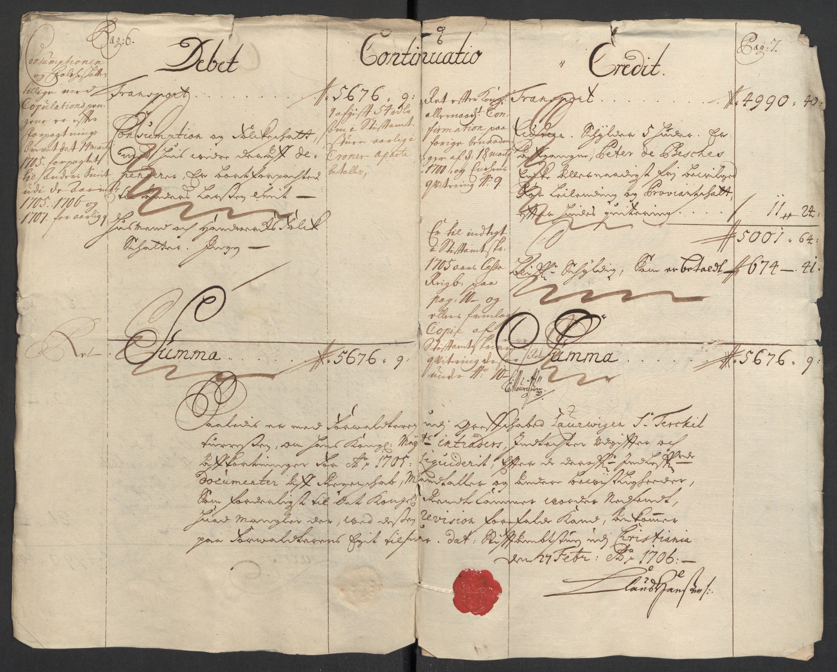 Rentekammeret inntil 1814, Reviderte regnskaper, Fogderegnskap, AV/RA-EA-4092/R33/L1978: Fogderegnskap Larvik grevskap, 1704-1705, s. 247