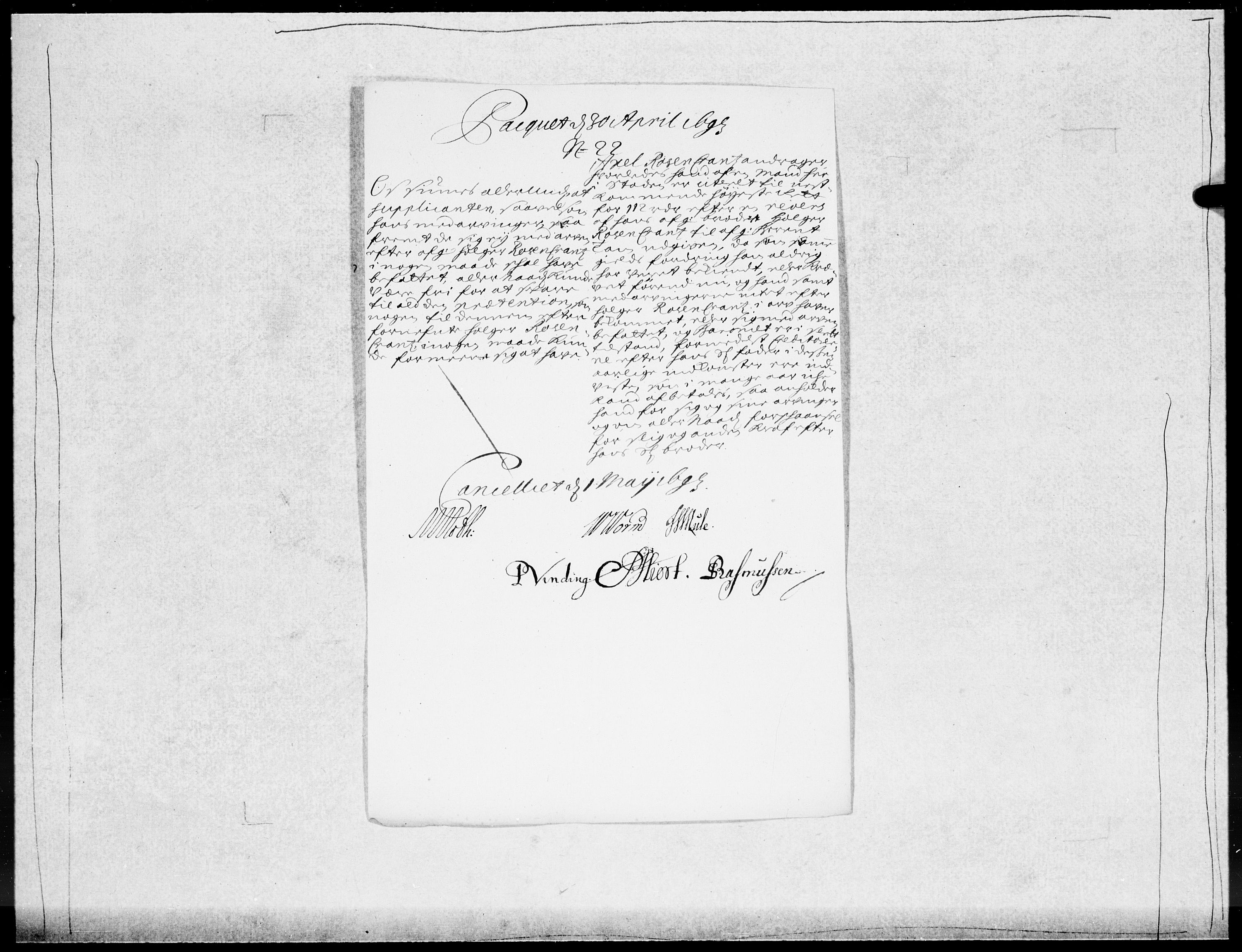 Danske Kanselli 1572-1799, AV/RA-EA-3023/F/Fc/Fcc/Fcca/L0045: Norske innlegg 1572-1799, 1691-1693, s. 411