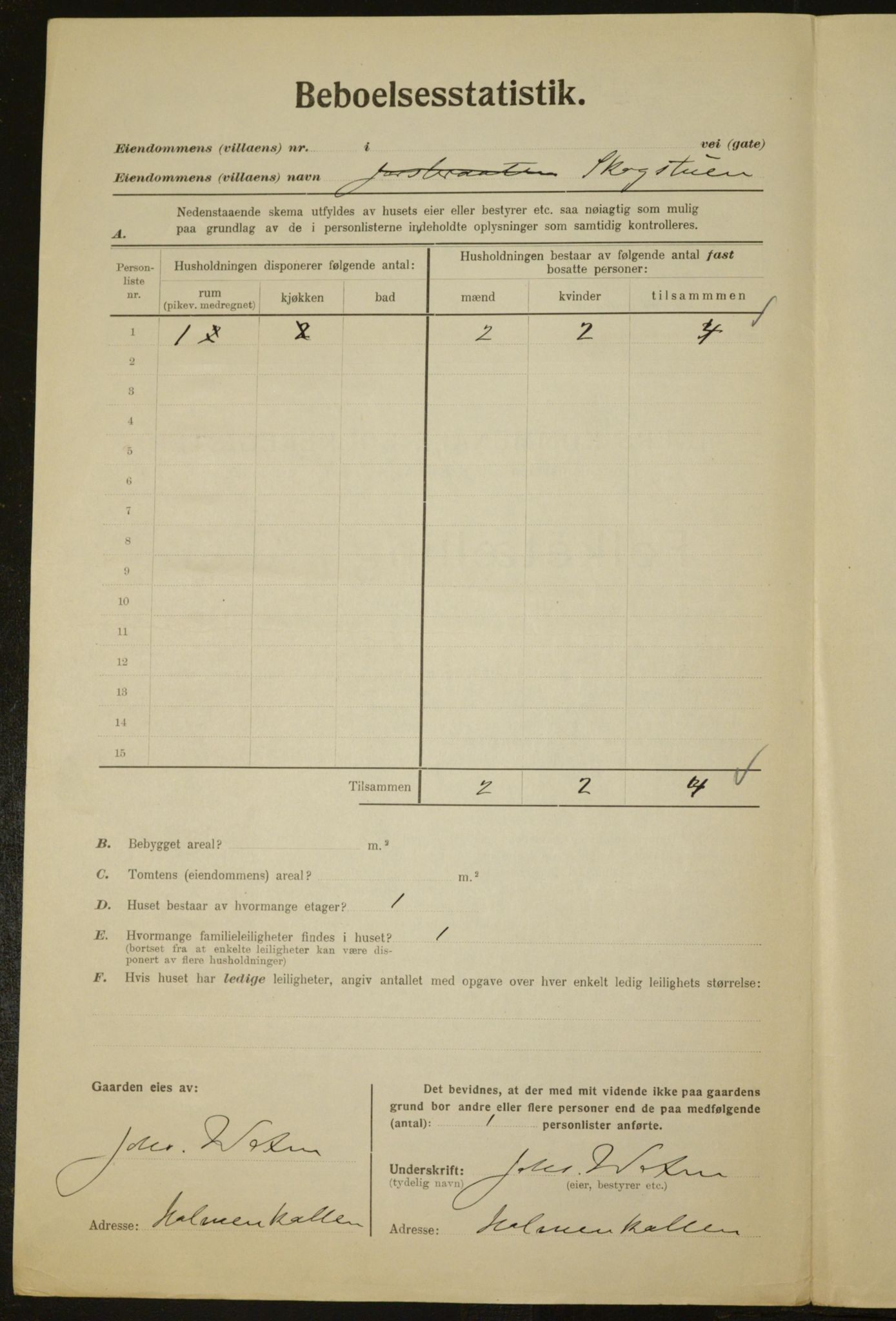 , Kommunal folketelling 1.12.1923 for Aker, 1923, s. 313