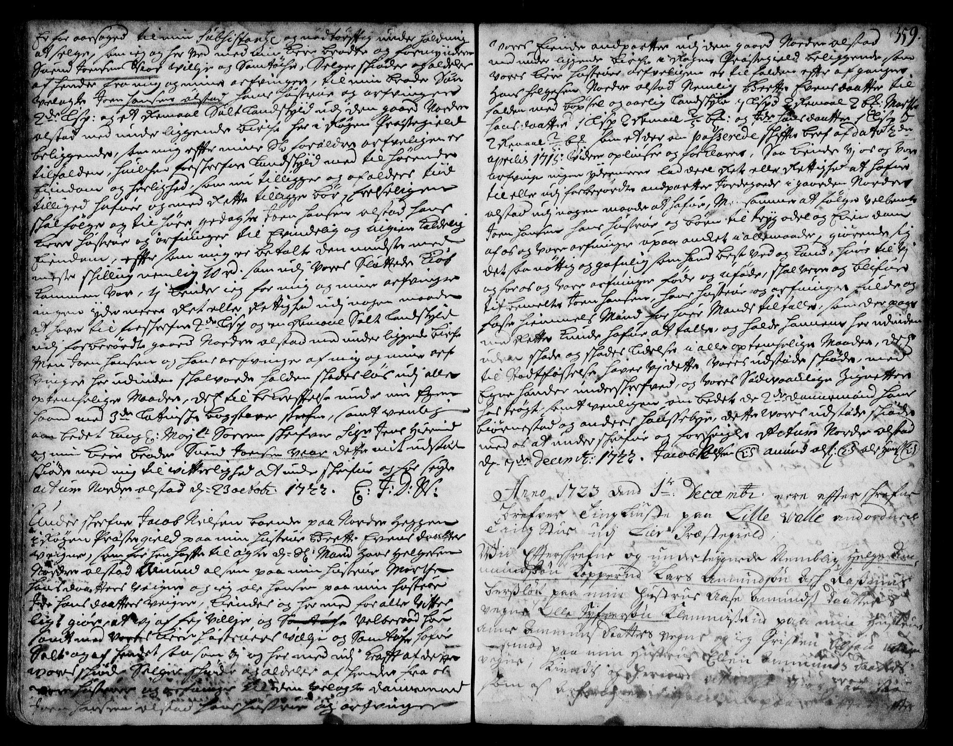 Lier, Røyken og Hurum sorenskriveri, SAKO/A-89/G/Ga/Gaa/L0001: Pantebok nr. I, 1701-1725, s. 359