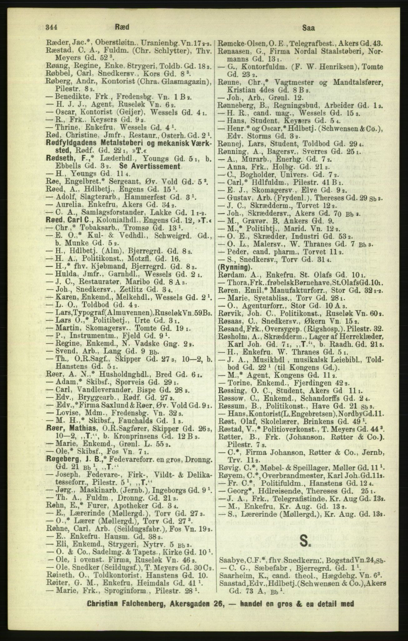 Kristiania/Oslo adressebok, PUBL/-, 1886, s. 344