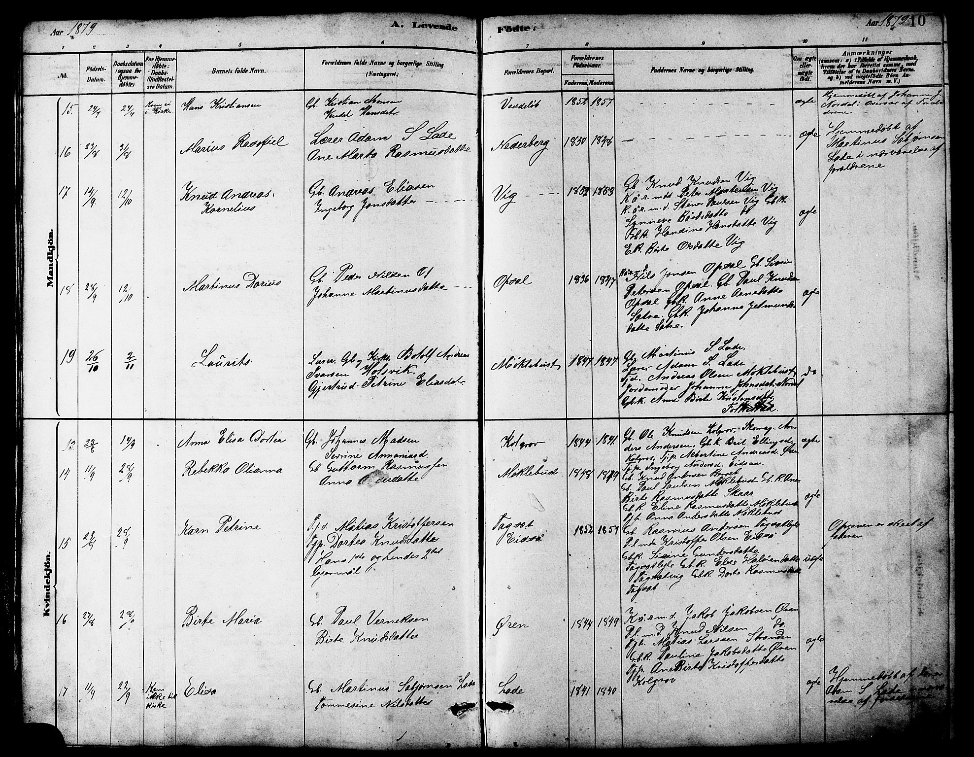 Ministerialprotokoller, klokkerbøker og fødselsregistre - Møre og Romsdal, AV/SAT-A-1454/502/L0027: Klokkerbok nr. 502C01, 1878-1908, s. 10