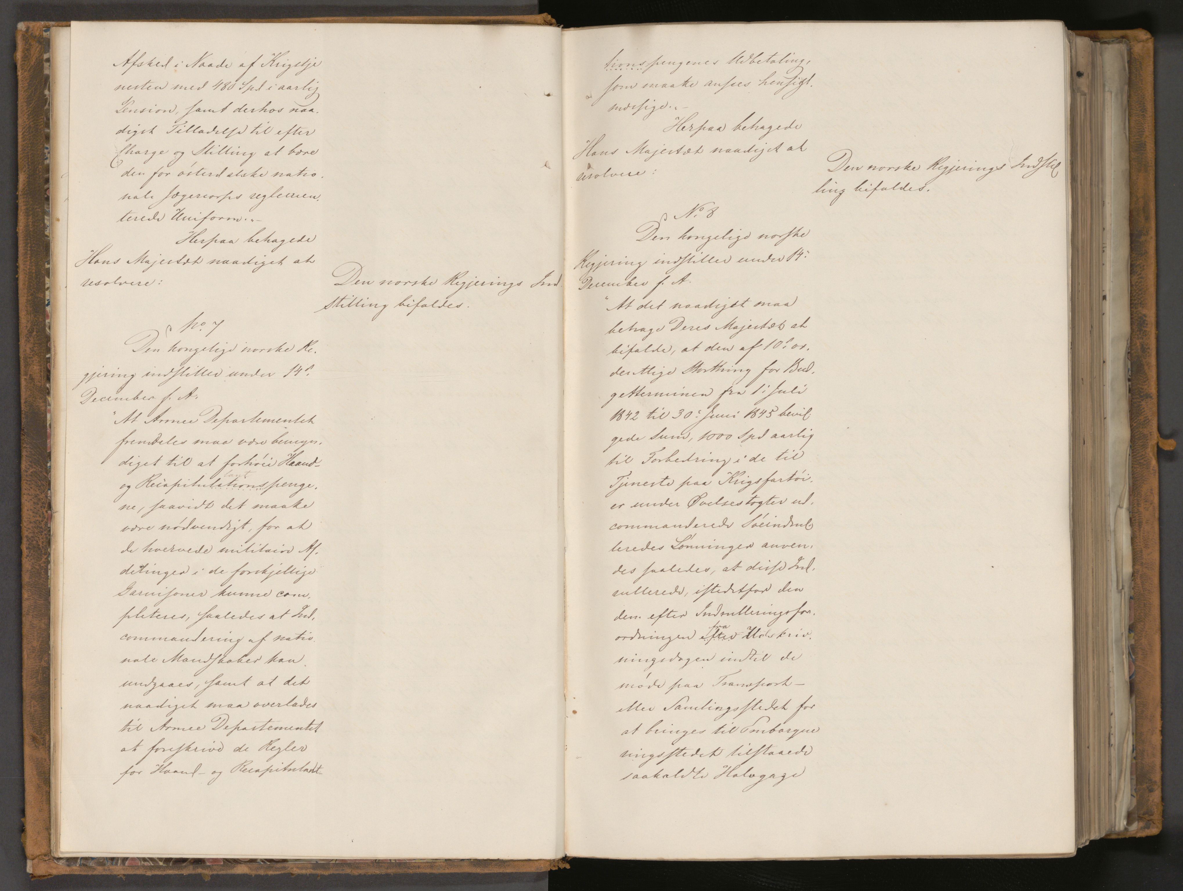 Statsrådssekretariatet, AV/RA-S-1001/A/Ab/L0057: Kgl. res. nr. 1-880, 1. halvår, 1843