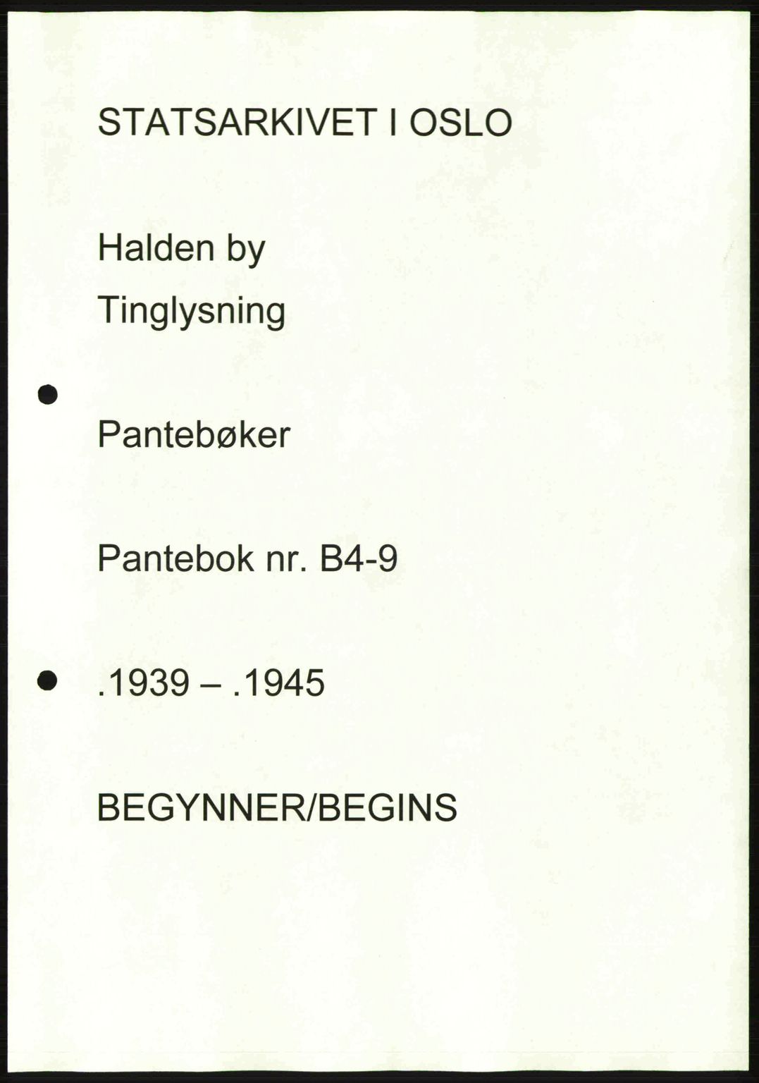 Idd og Marker sorenskriveri, SAO/A-10283/G/Gb/Gbc/L0002: Pantebok nr. B4-9a, 1939-1945
