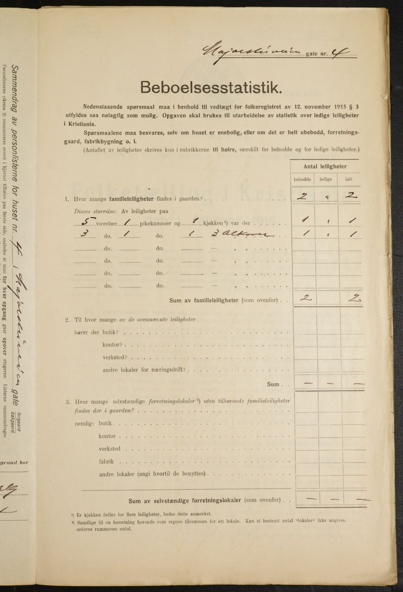 OBA, Kommunal folketelling 1.2.1916 for Kristiania, 1916, s. 60930