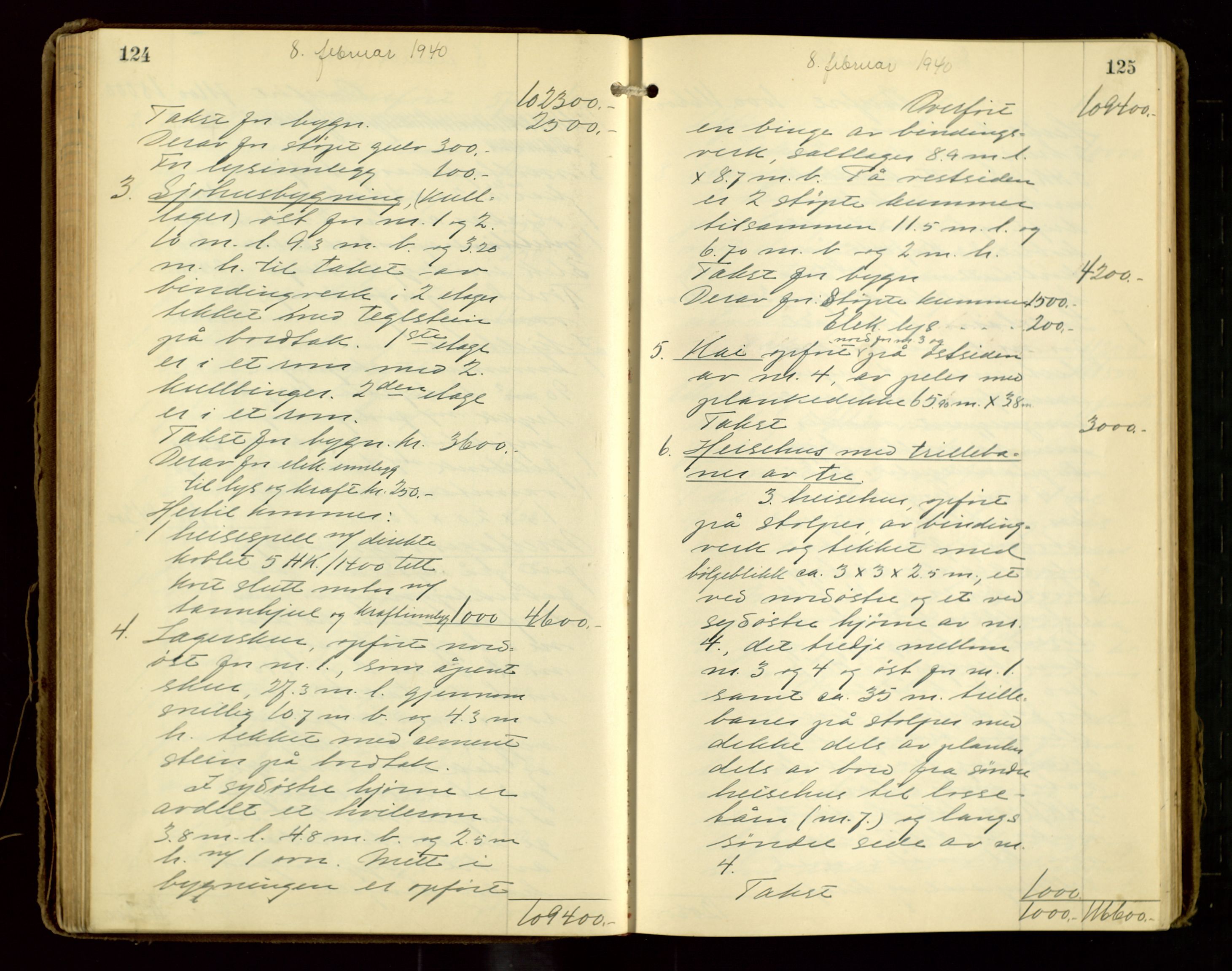 Eigersund lensmannskontor, AV/SAST-A-100171/Goa/L0006: "Brandtakstprotokoll", 1937-1943, s. 124-125