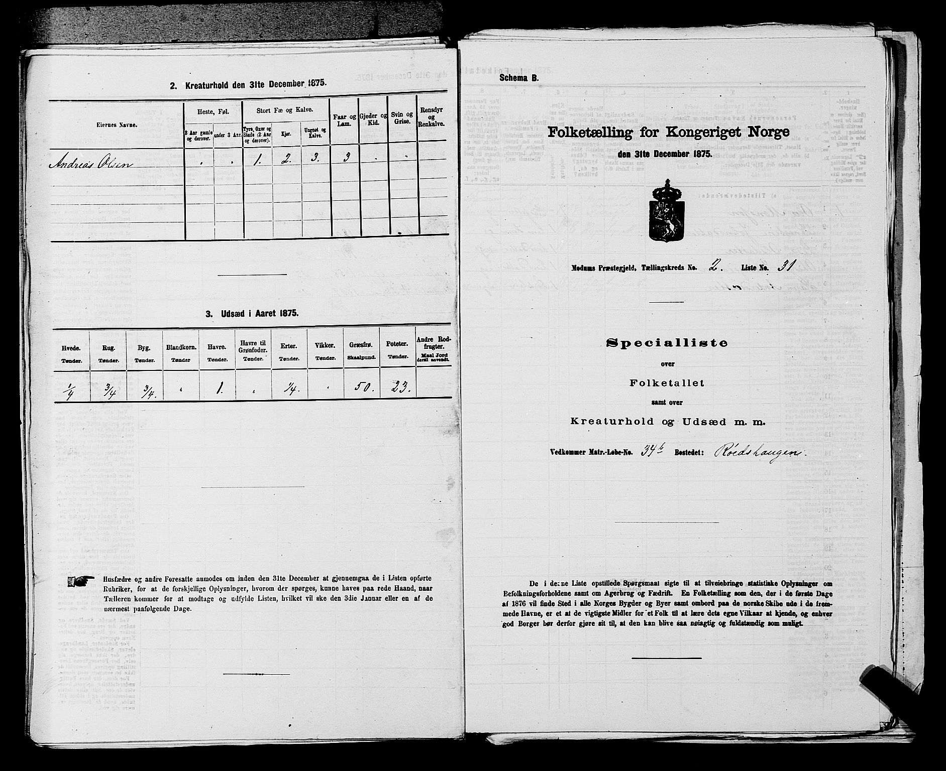 SAKO, Folketelling 1875 for 0623P Modum prestegjeld, 1875, s. 294