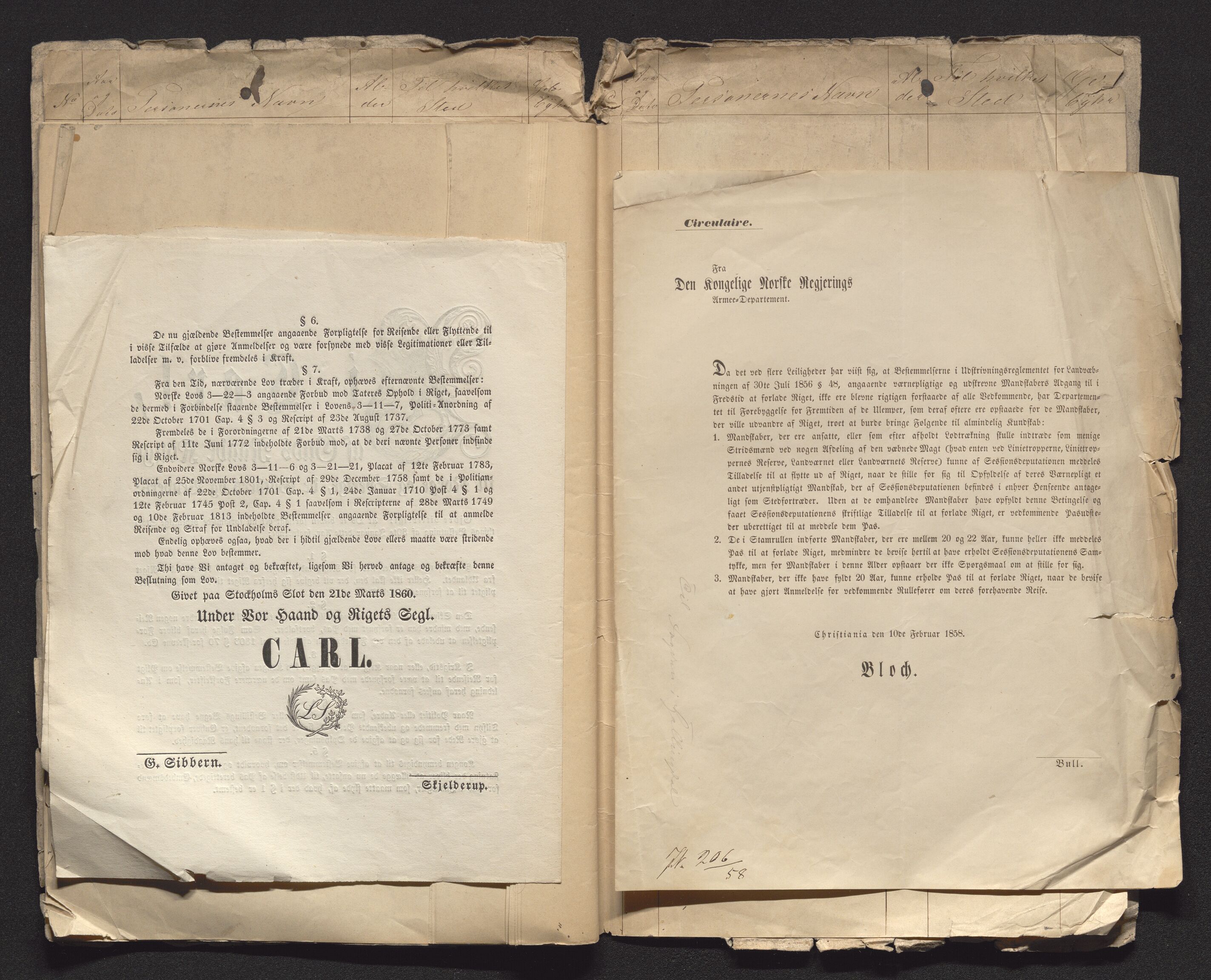 Hallingdal fogderi, AV/SAKO-A-730/J/Ja/L0001/0001: Passjournal og dokumenter vedrørende skyss / Passjournal, 1856-1865