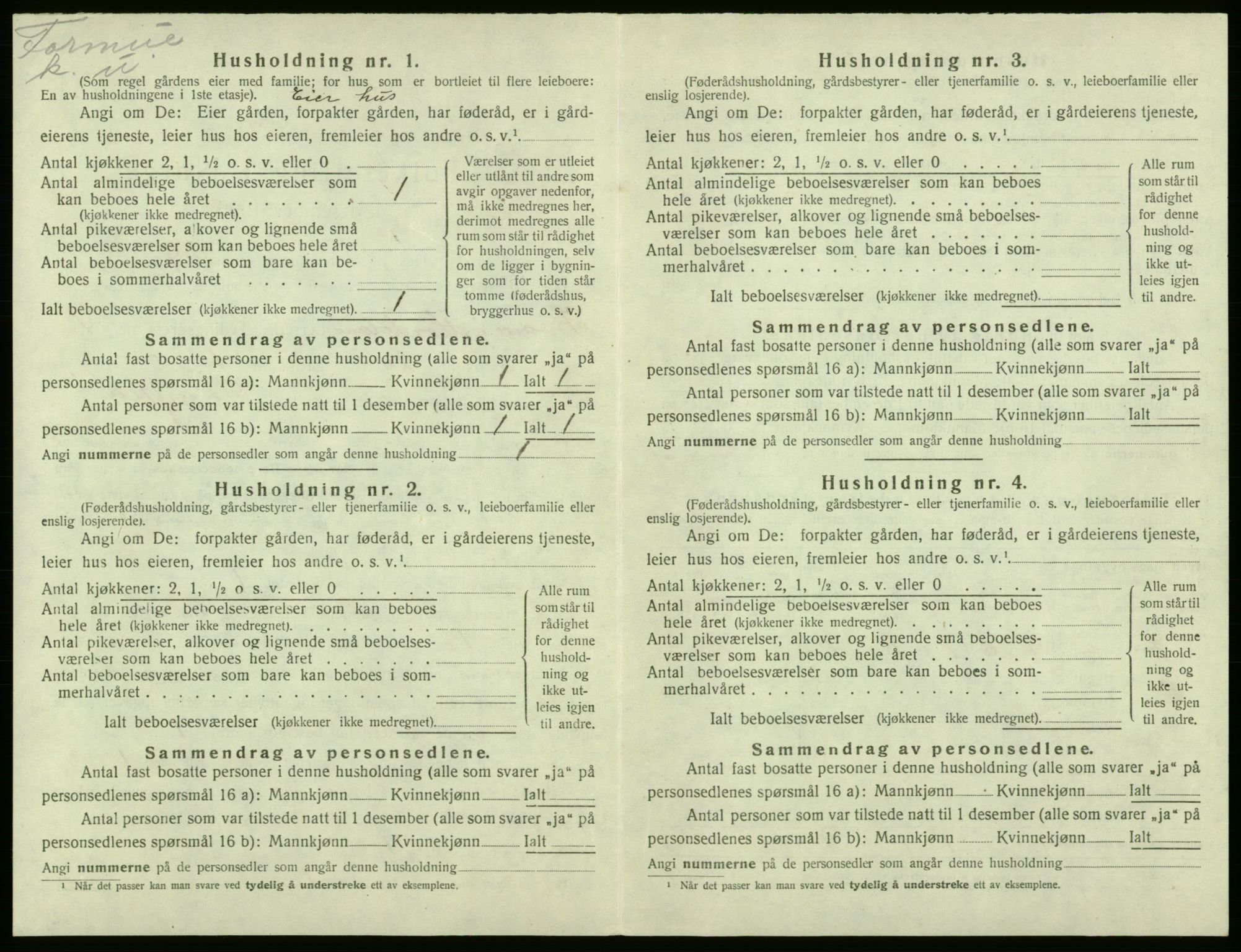 SAB, Folketelling 1920 for 1238 Kvam herred, 1920, s. 380