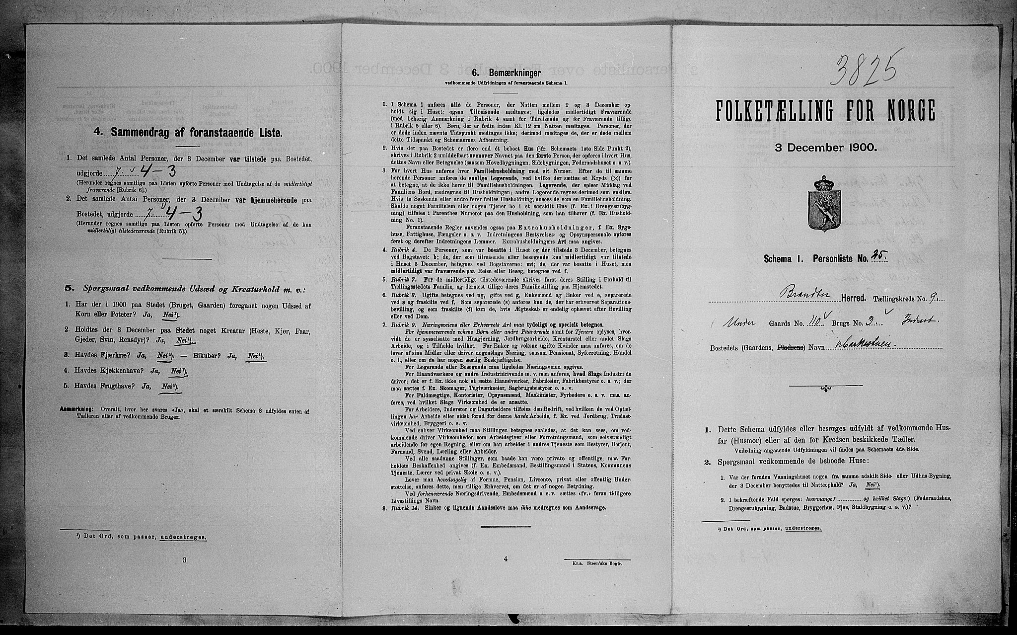 SAH, Folketelling 1900 for 0535 Brandbu herred, 1900, s. 1323