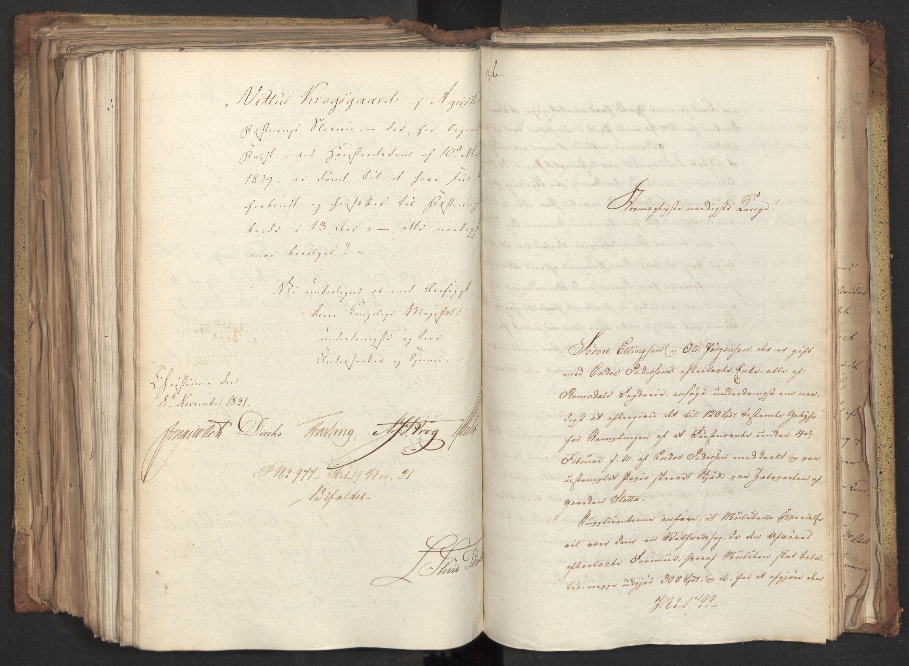 Statsrådsavdelingen i Stockholm, AV/RA-S-1003/D/Da/L0074: Regjeringsinnstillinger nr. 1700-1839, 1831, s. 330