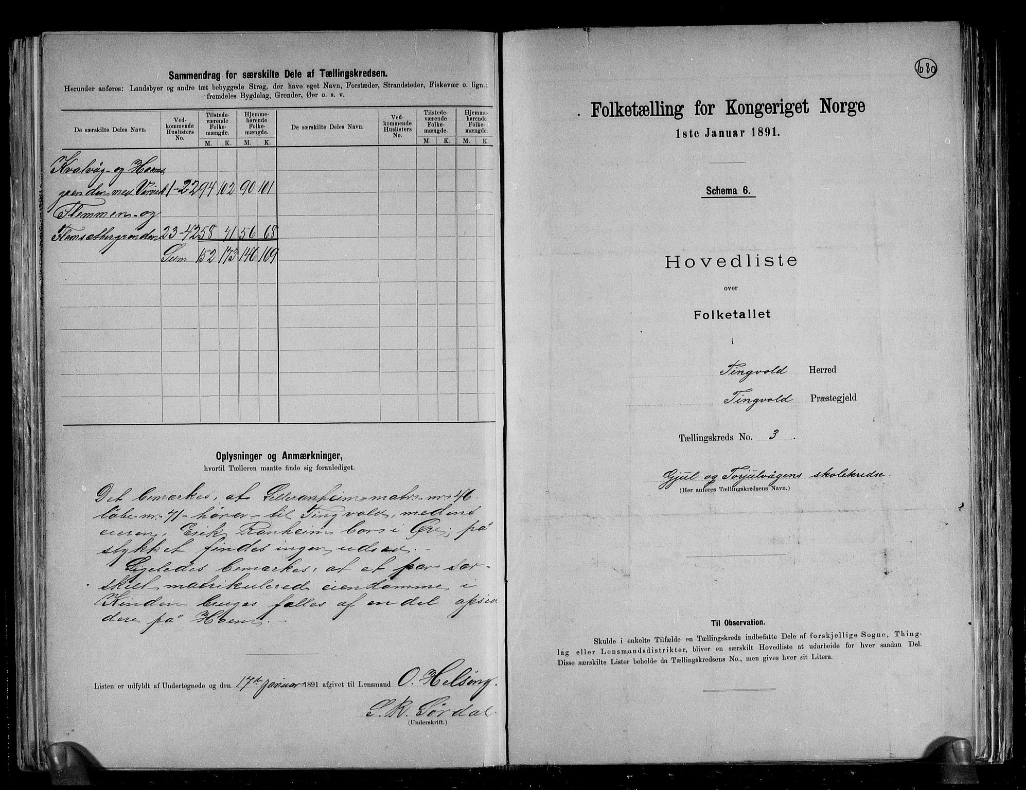 RA, Folketelling 1891 for 1560 Tingvoll herred, 1891, s. 8