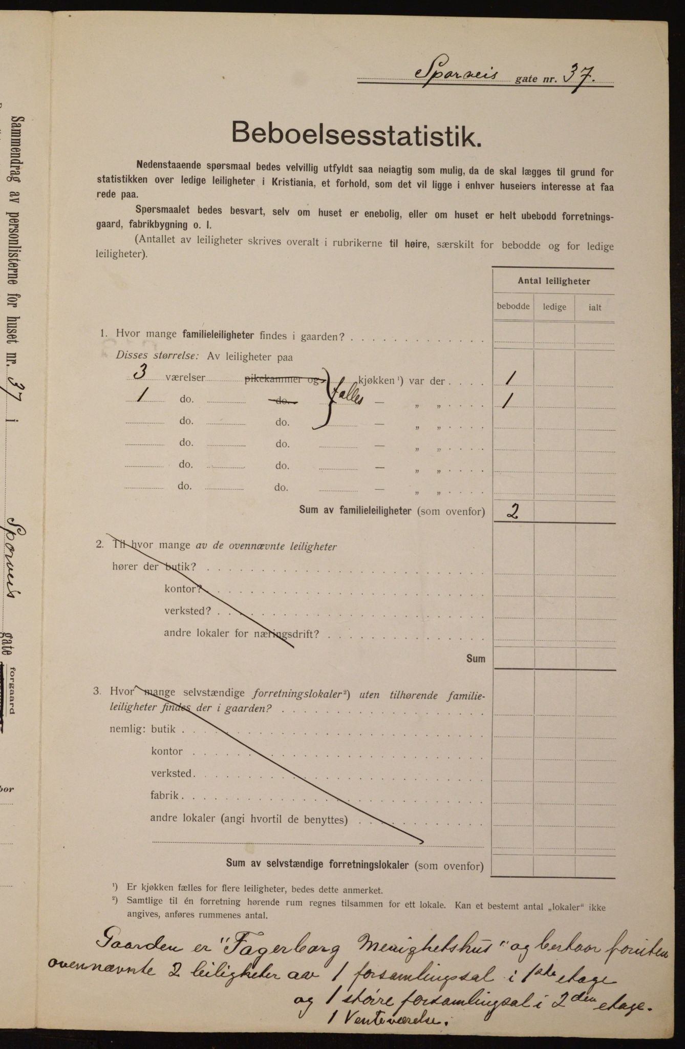 OBA, Kommunal folketelling 1.2.1912 for Kristiania, 1912, s. 100904