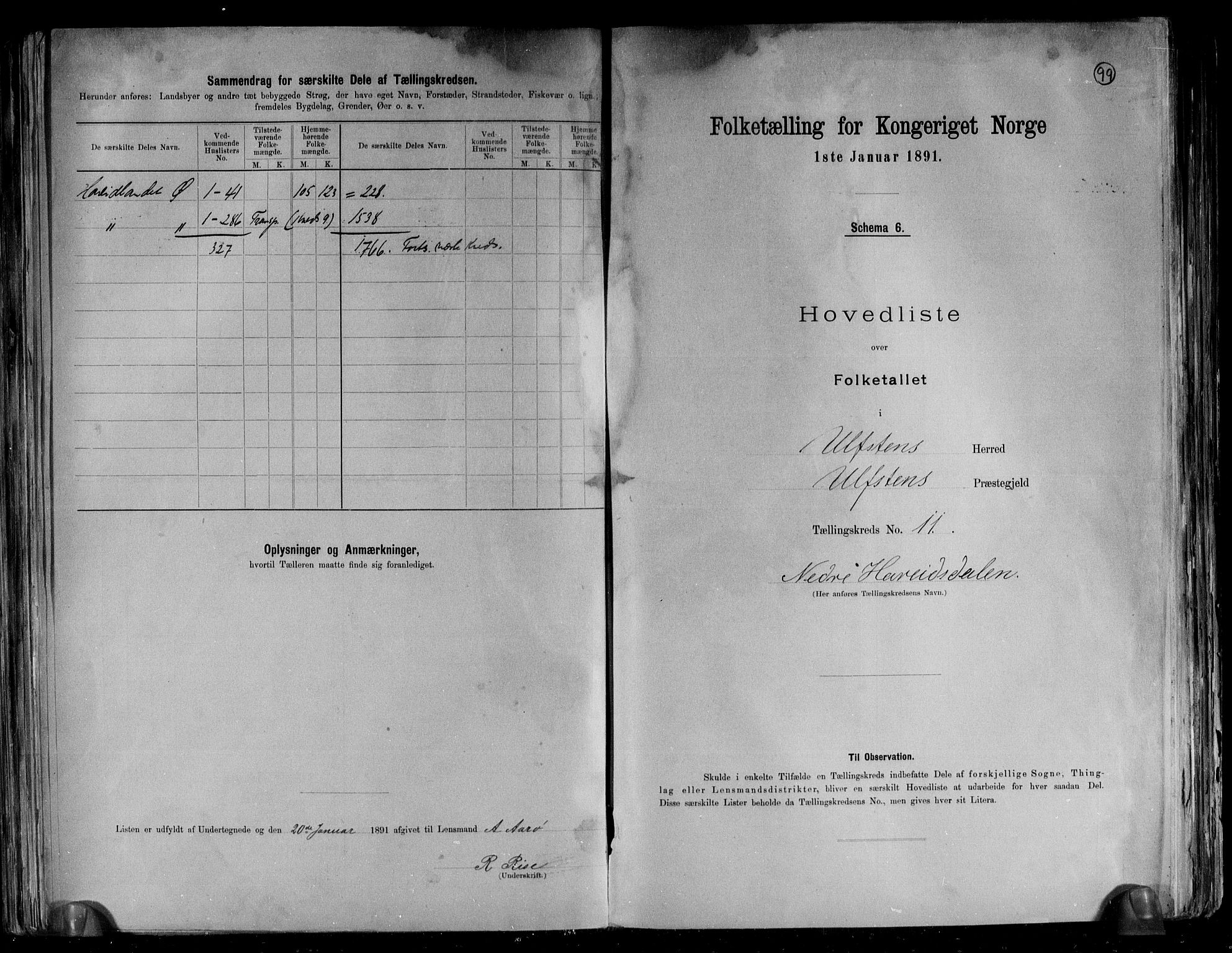 RA, Folketelling 1891 for 1516 Ulstein herred, 1891, s. 24