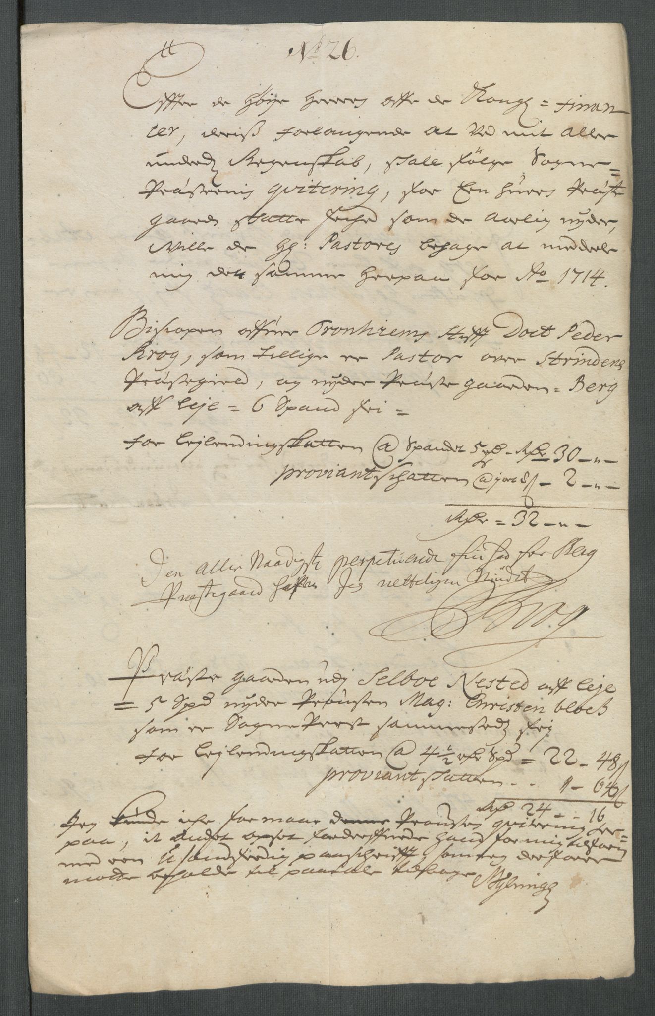 Rentekammeret inntil 1814, Reviderte regnskaper, Fogderegnskap, AV/RA-EA-4092/R61/L4114: Fogderegnskap Strinda og Selbu, 1714, s. 196