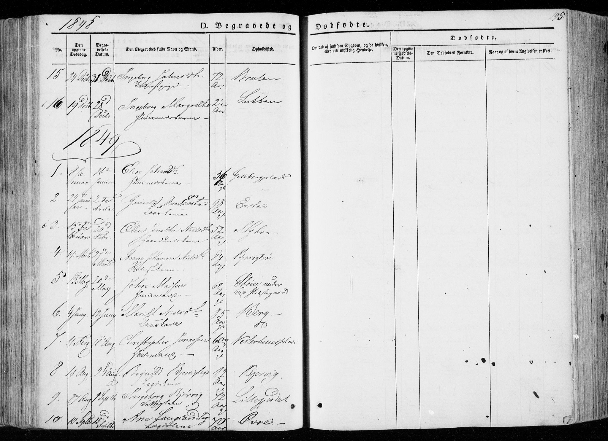 Ministerialprotokoller, klokkerbøker og fødselsregistre - Nord-Trøndelag, AV/SAT-A-1458/722/L0218: Ministerialbok nr. 722A05, 1843-1868, s. 195