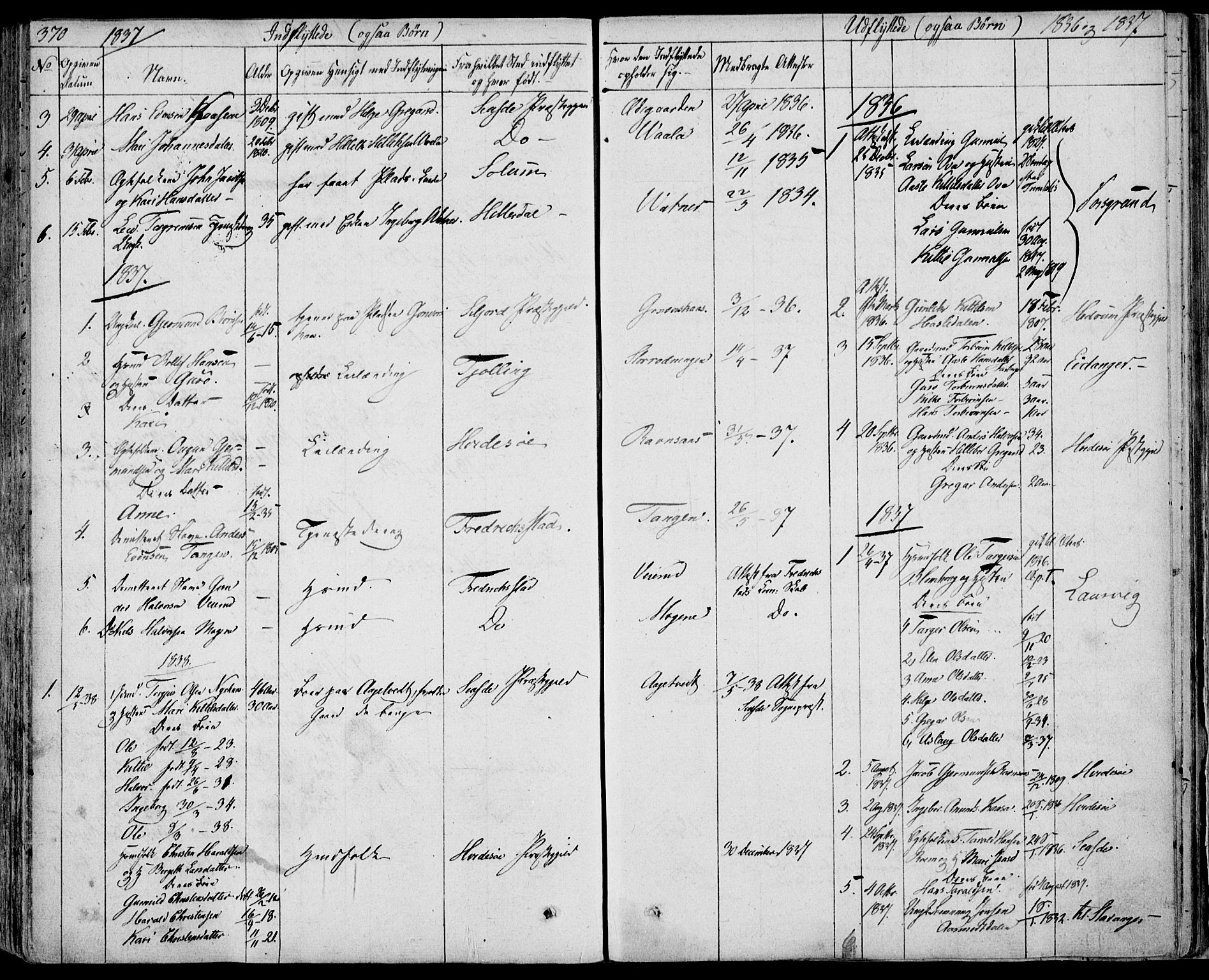 Bø kirkebøker, AV/SAKO-A-257/F/Fa/L0007: Ministerialbok nr. 7, 1831-1848, s. 370