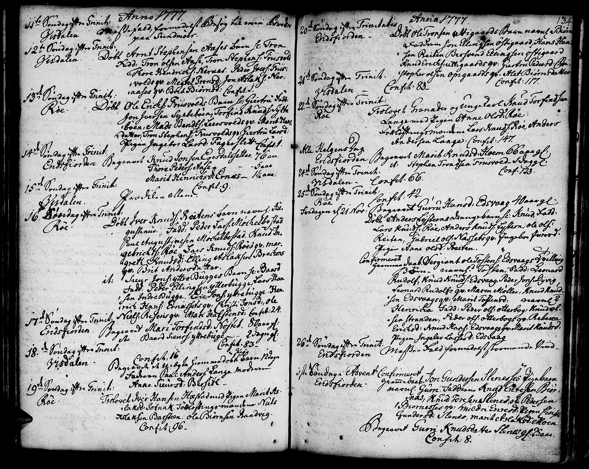 Ministerialprotokoller, klokkerbøker og fødselsregistre - Møre og Romsdal, AV/SAT-A-1454/551/L0621: Ministerialbok nr. 551A01, 1757-1803, s. 134