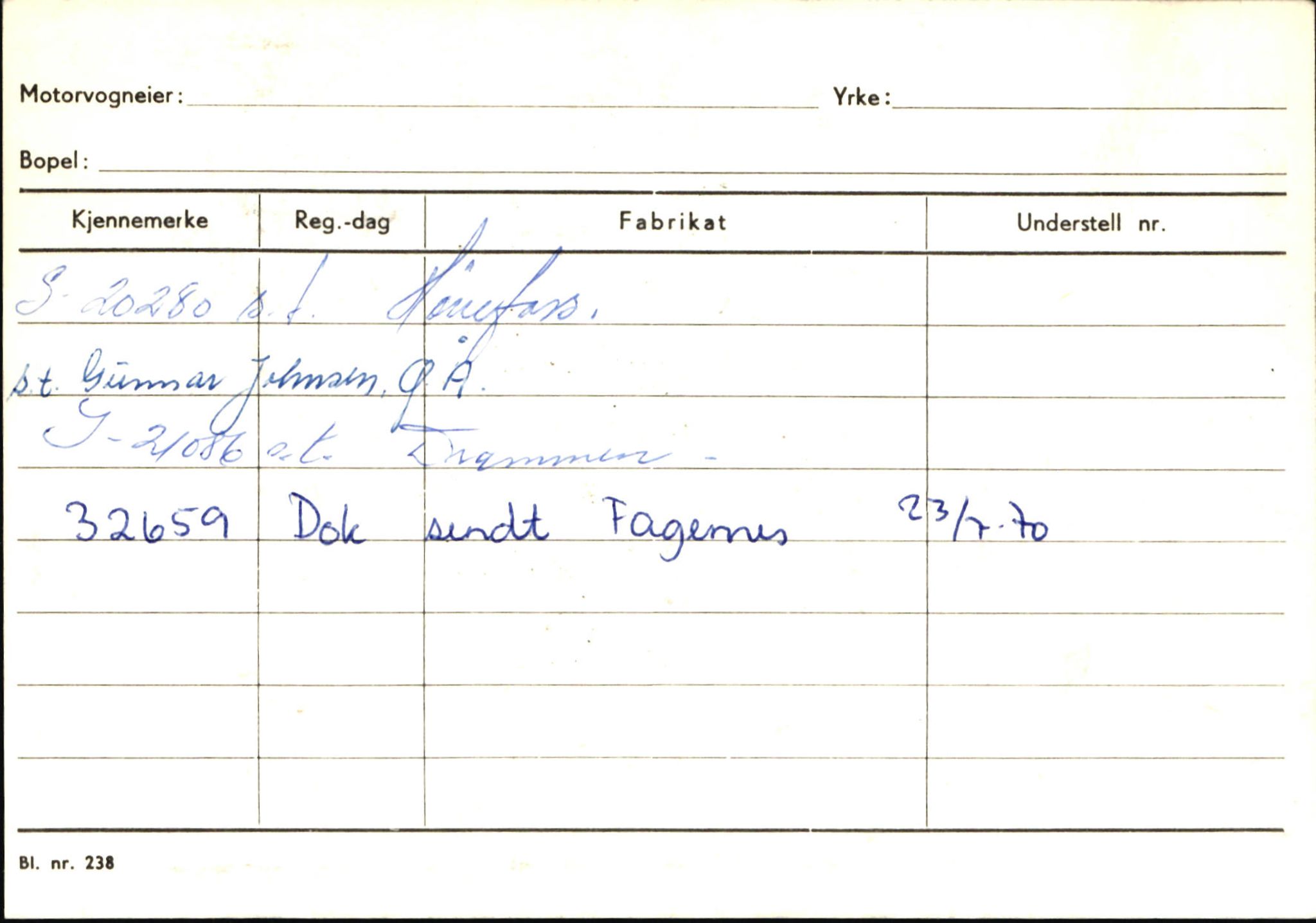 Statens vegvesen, Sogn og Fjordane vegkontor, AV/SAB-A-5301/4/F/L0145: Registerkort Vågsøy S-Å. Årdal I-P, 1945-1975, s. 1105