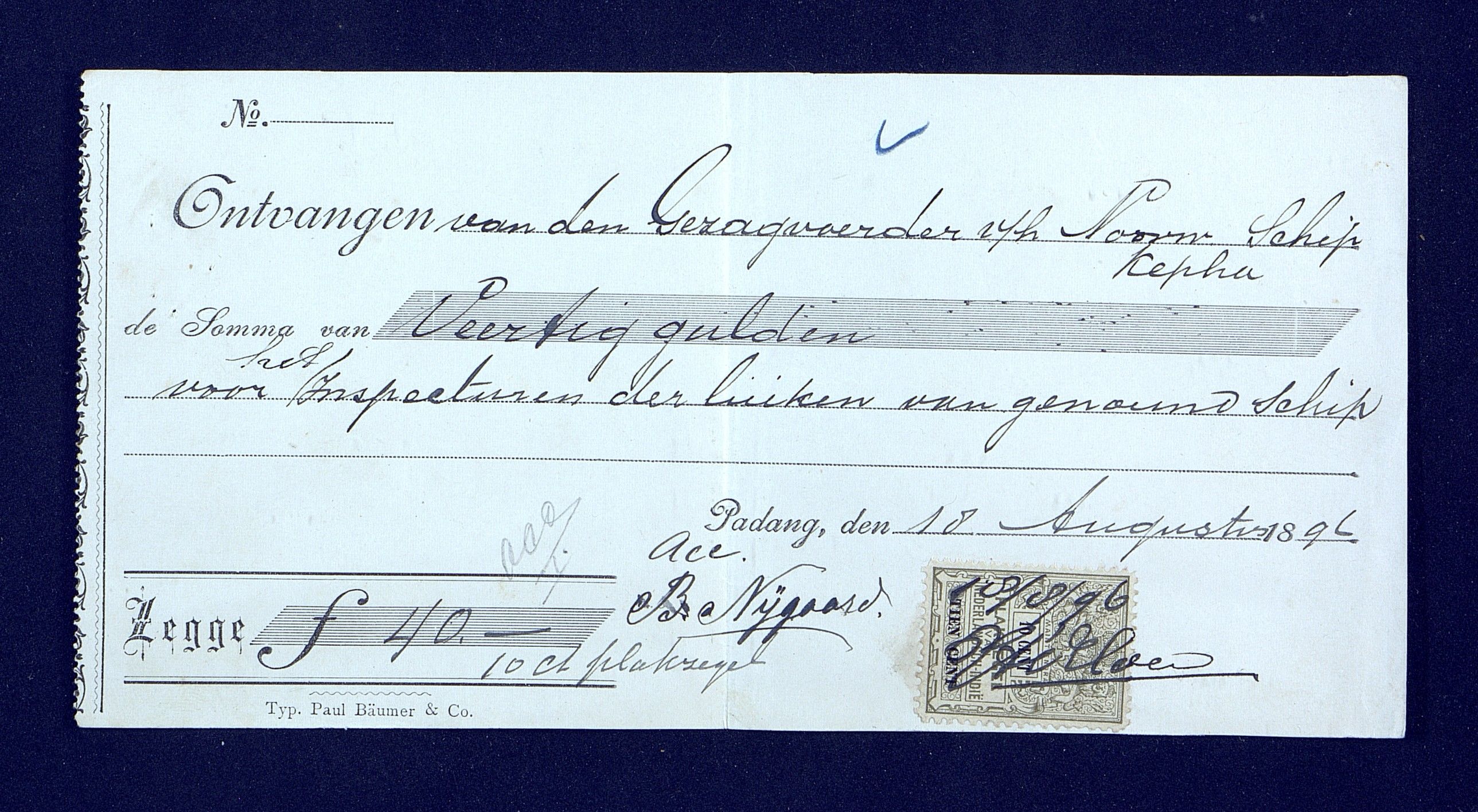 O. Terjesens rederi, AAKS/PA-2525/R/R02/L0001: Regnskapsbilag, 1884-1898