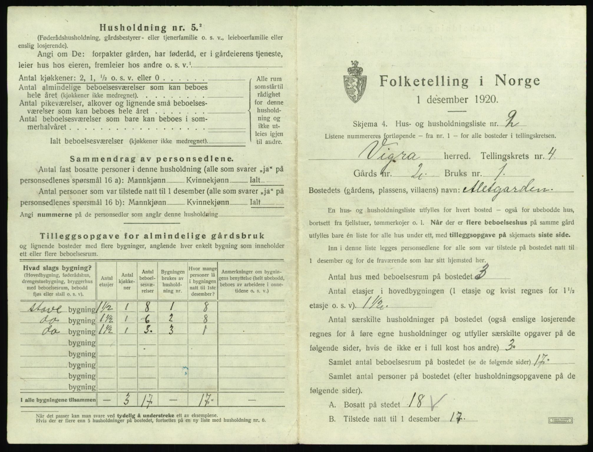 SAT, Folketelling 1920 for 1533 Vigra herred, 1920, s. 214