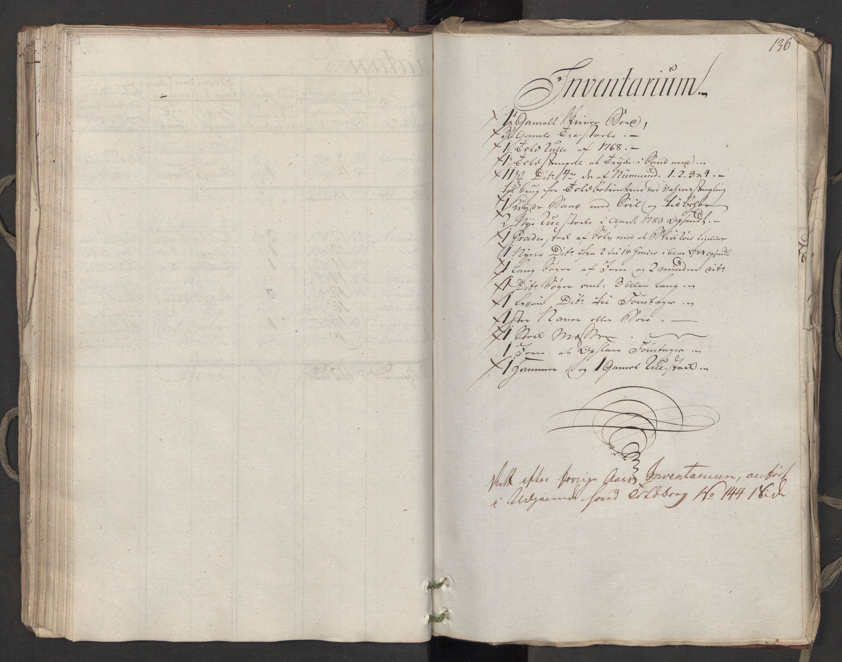 Generaltollkammeret, tollregnskaper, AV/RA-EA-5490/R06/L0174/0001: Tollregnskaper Kristiania / Utgående hovedtollbok, 1788, s. 135b-136a