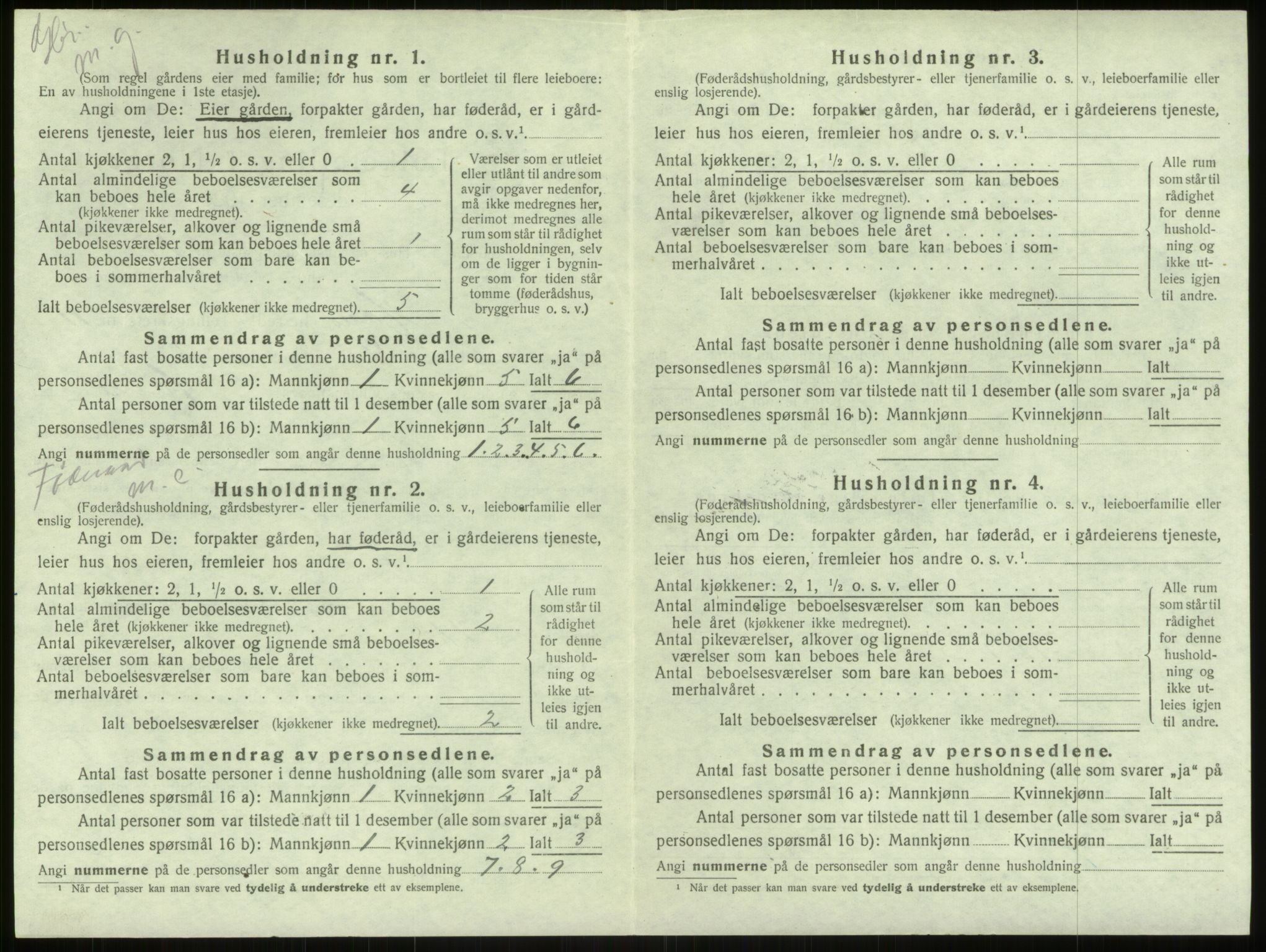 SAB, Folketelling 1920 for 1250 Haus herred, 1920, s. 842