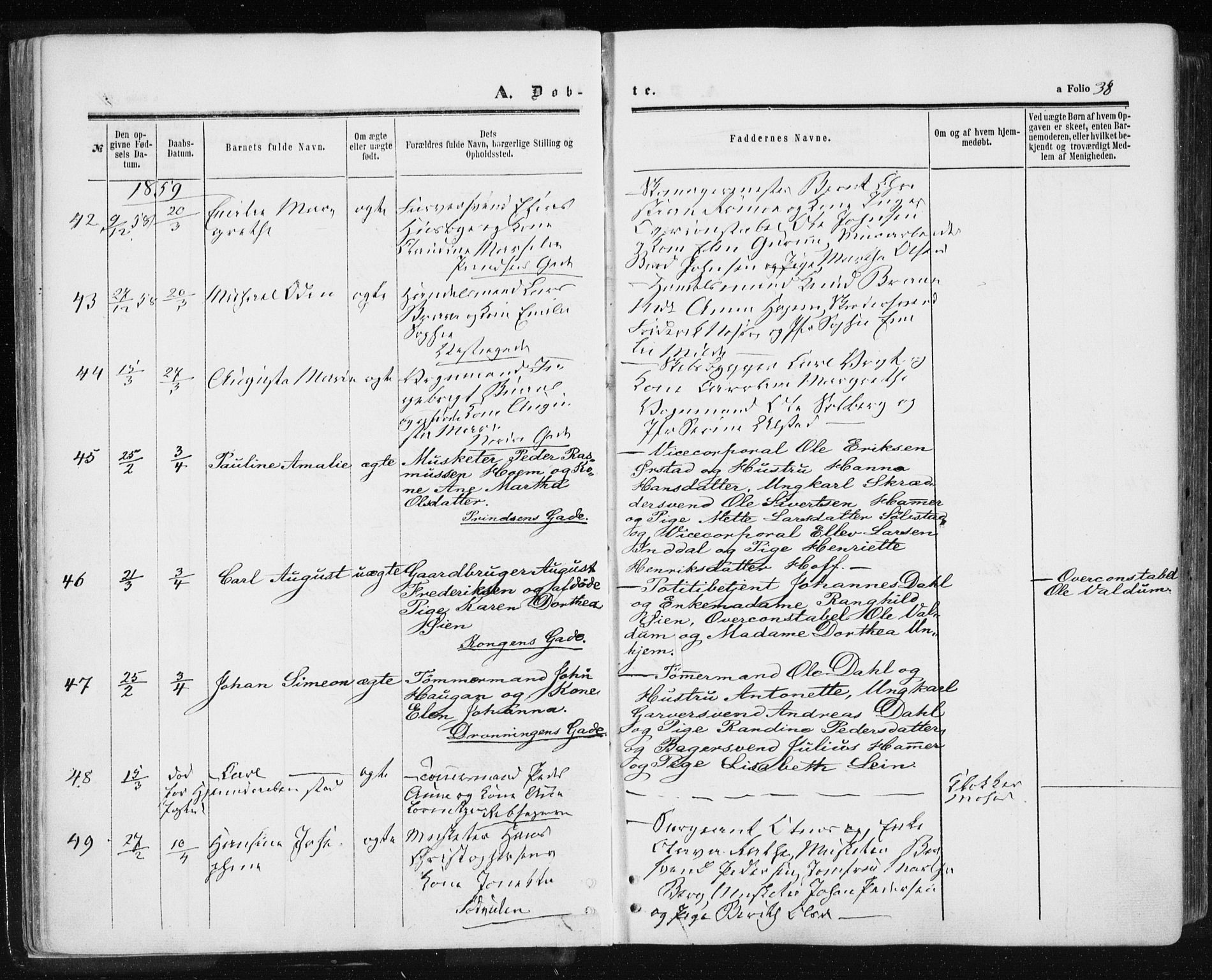 Ministerialprotokoller, klokkerbøker og fødselsregistre - Sør-Trøndelag, AV/SAT-A-1456/601/L0053: Ministerialbok nr. 601A21, 1857-1865, s. 38
