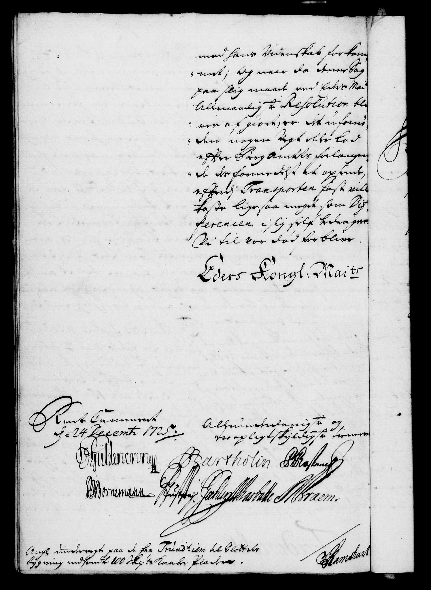 Rentekammeret, Kammerkanselliet, RA/EA-3111/G/Gf/Gfa/L0008: Norsk relasjons- og resolusjonsprotokoll (merket RK 52.8), 1725, s. 1073