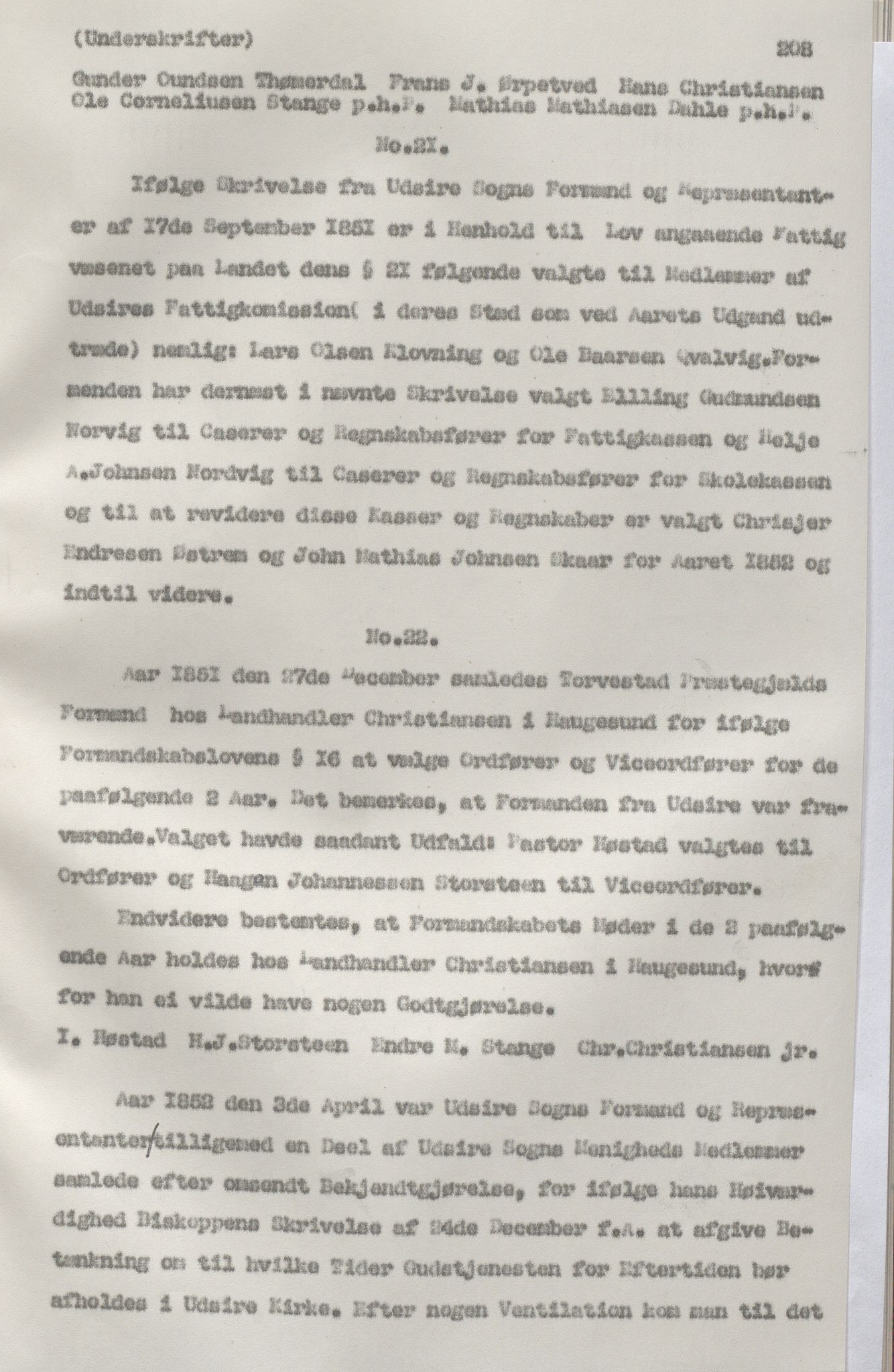 Torvastad kommune - Formannskapet, IKAR/K-101331/A/L0002: Avskrift av forhandlingsprotokoll, 1837-1855, s. 208