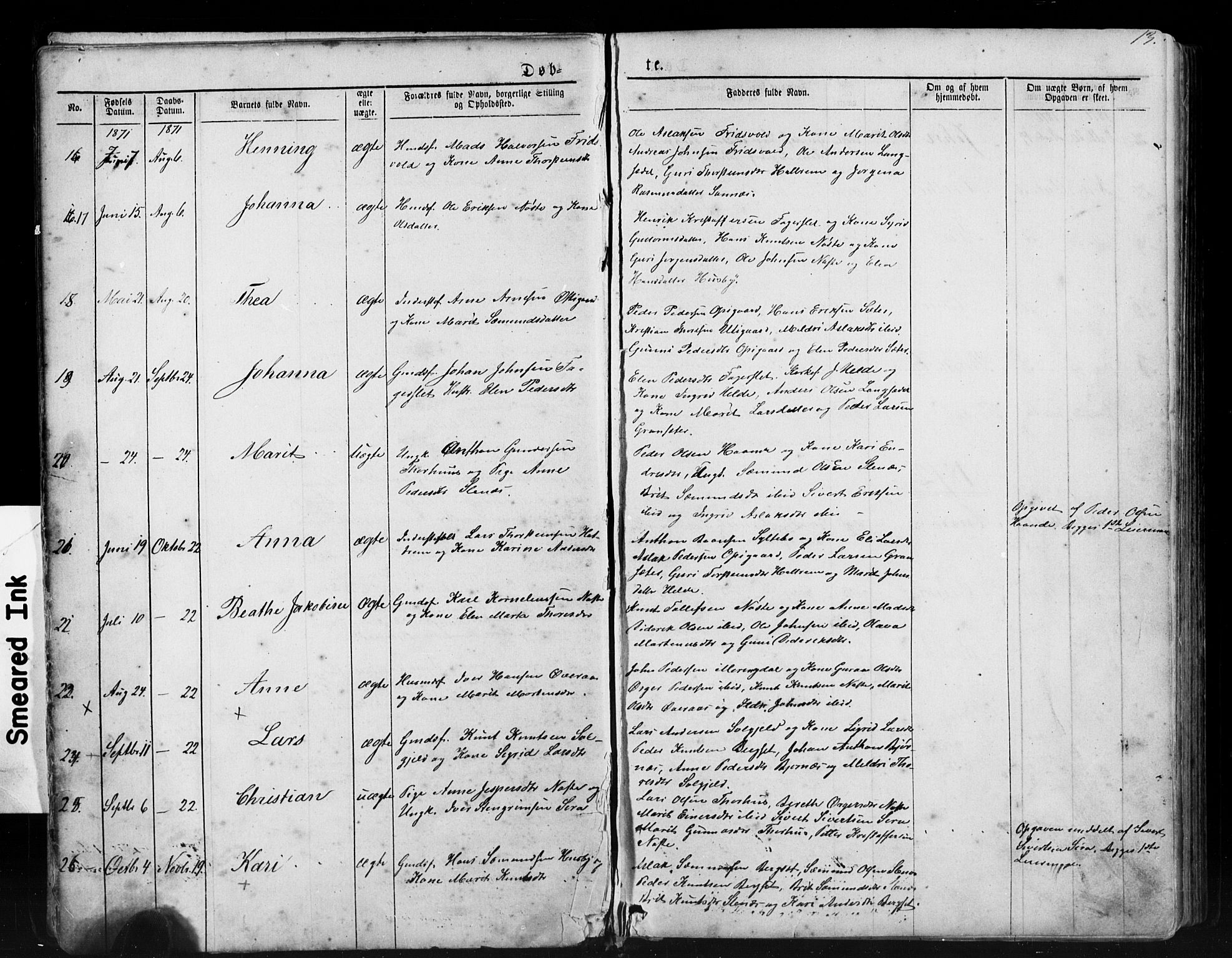 Ministerialprotokoller, klokkerbøker og fødselsregistre - Møre og Romsdal, AV/SAT-A-1454/552/L0638: Klokkerbok nr. 552C01, 1867-1902, s. 13