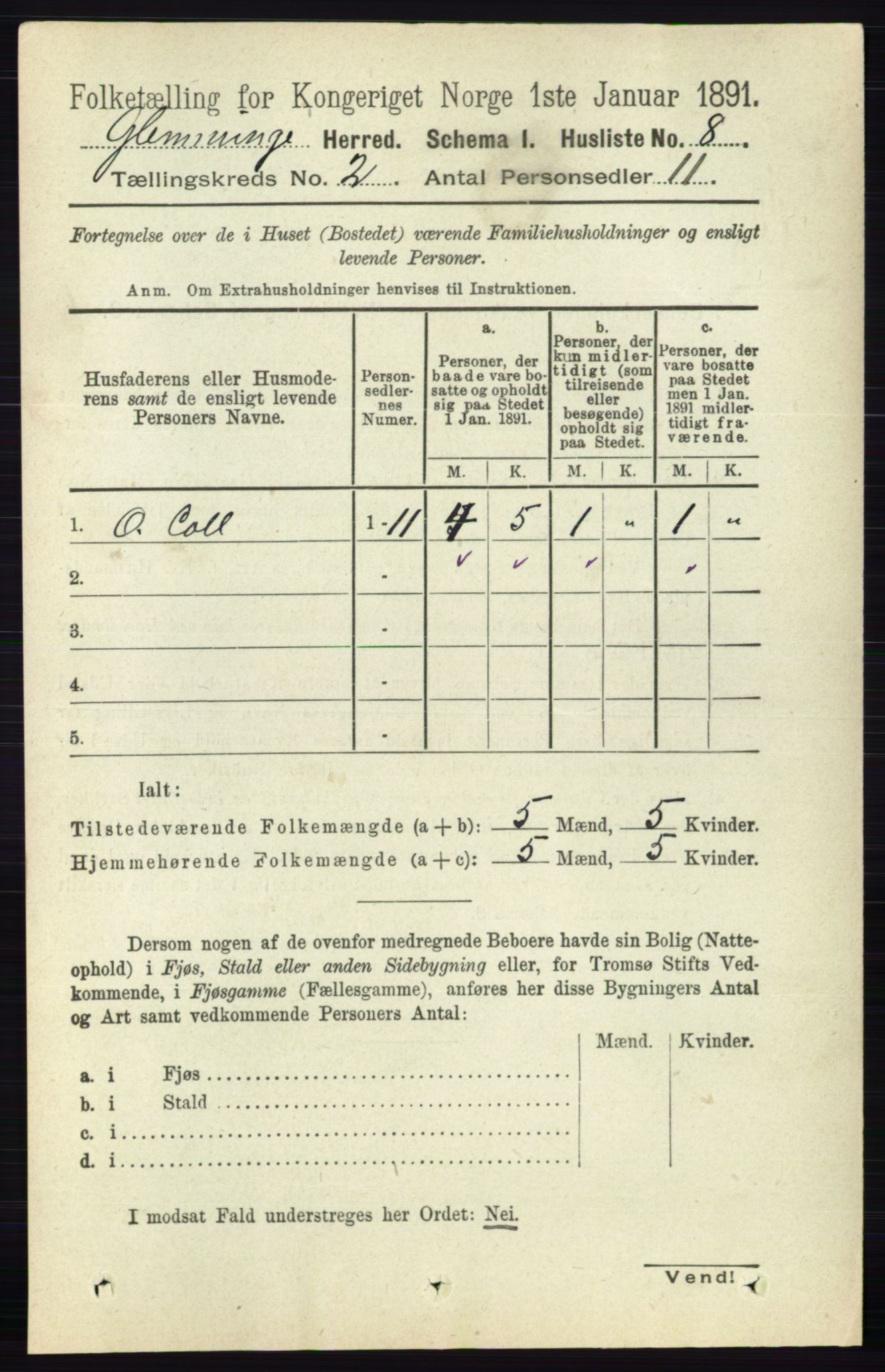 RA, Folketelling 1891 for 0132 Glemmen herred, 1891, s. 410