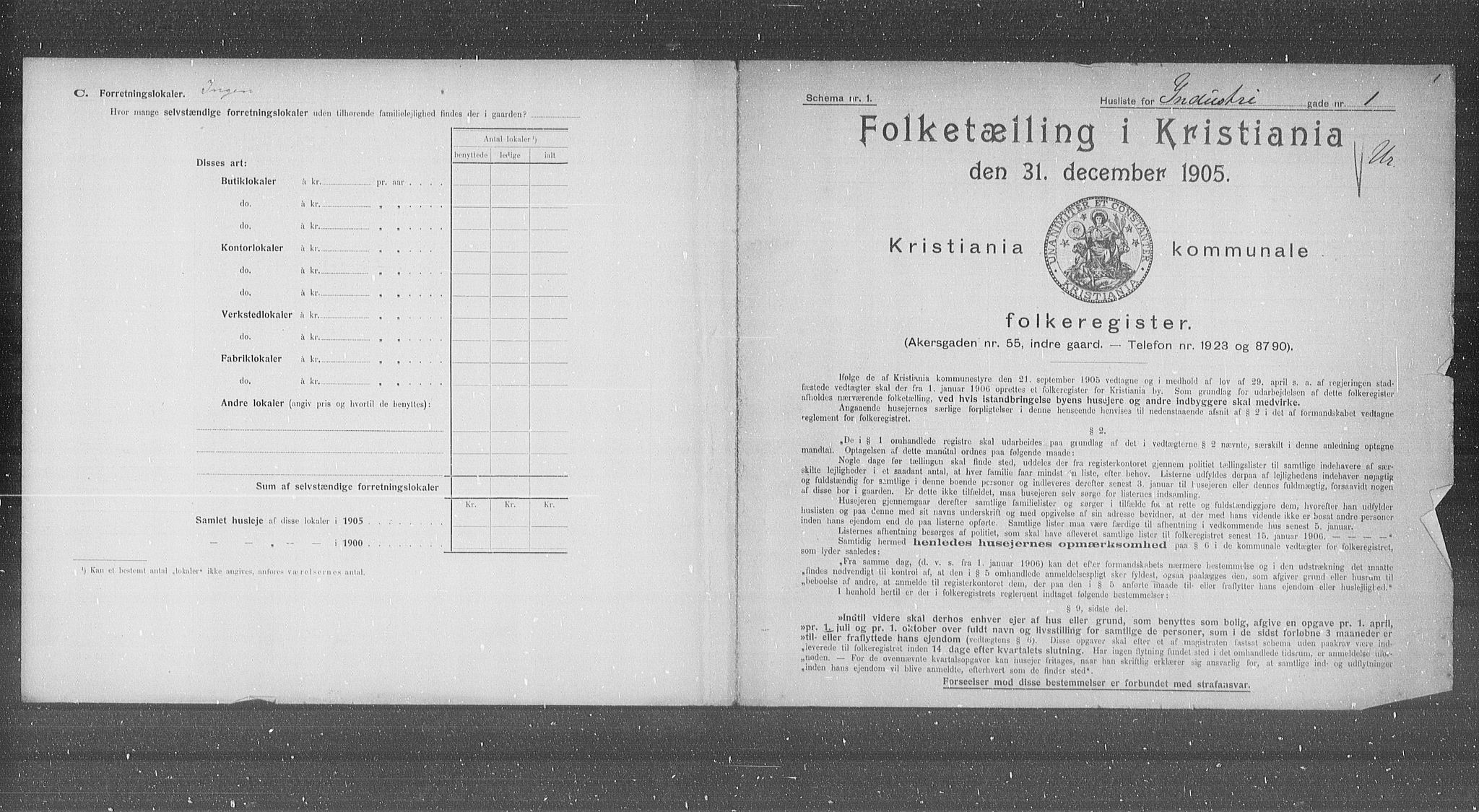 OBA, Kommunal folketelling 31.12.1905 for Kristiania kjøpstad, 1905, s. 22743