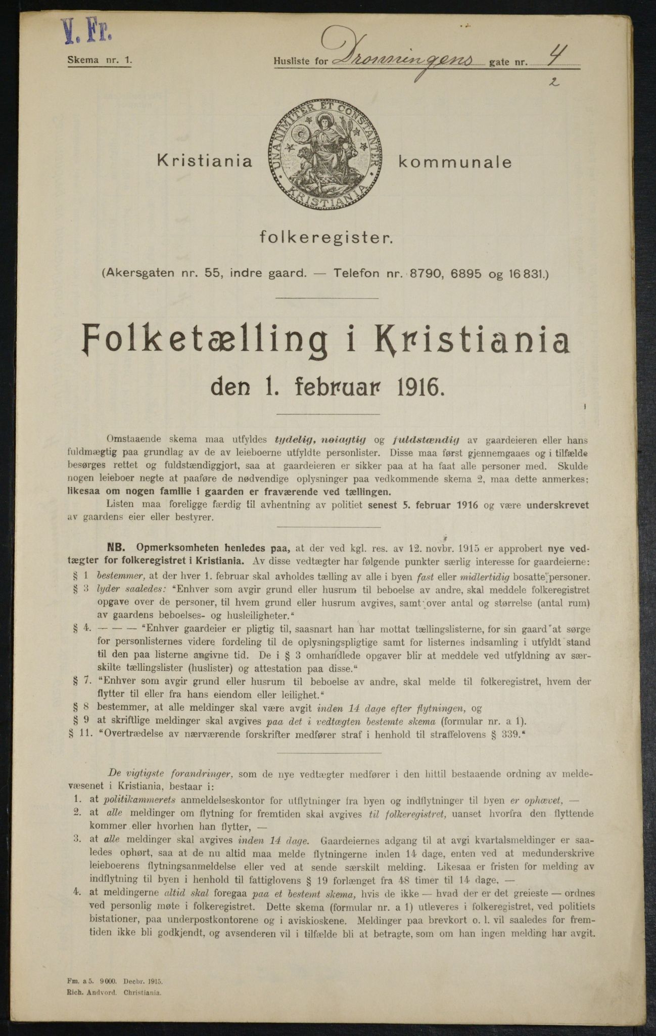 OBA, Kommunal folketelling 1.2.1916 for Kristiania, 1916, s. 17295