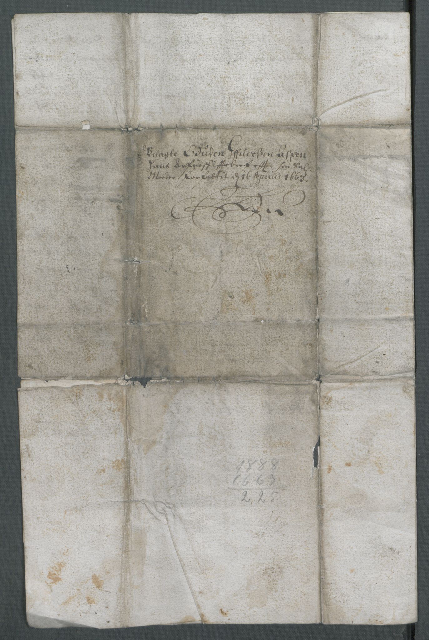 Riksarkivets diplomsamling, AV/RA-EA-5965/F02/L0169: Dokumenter, 1661-1663, s. 203