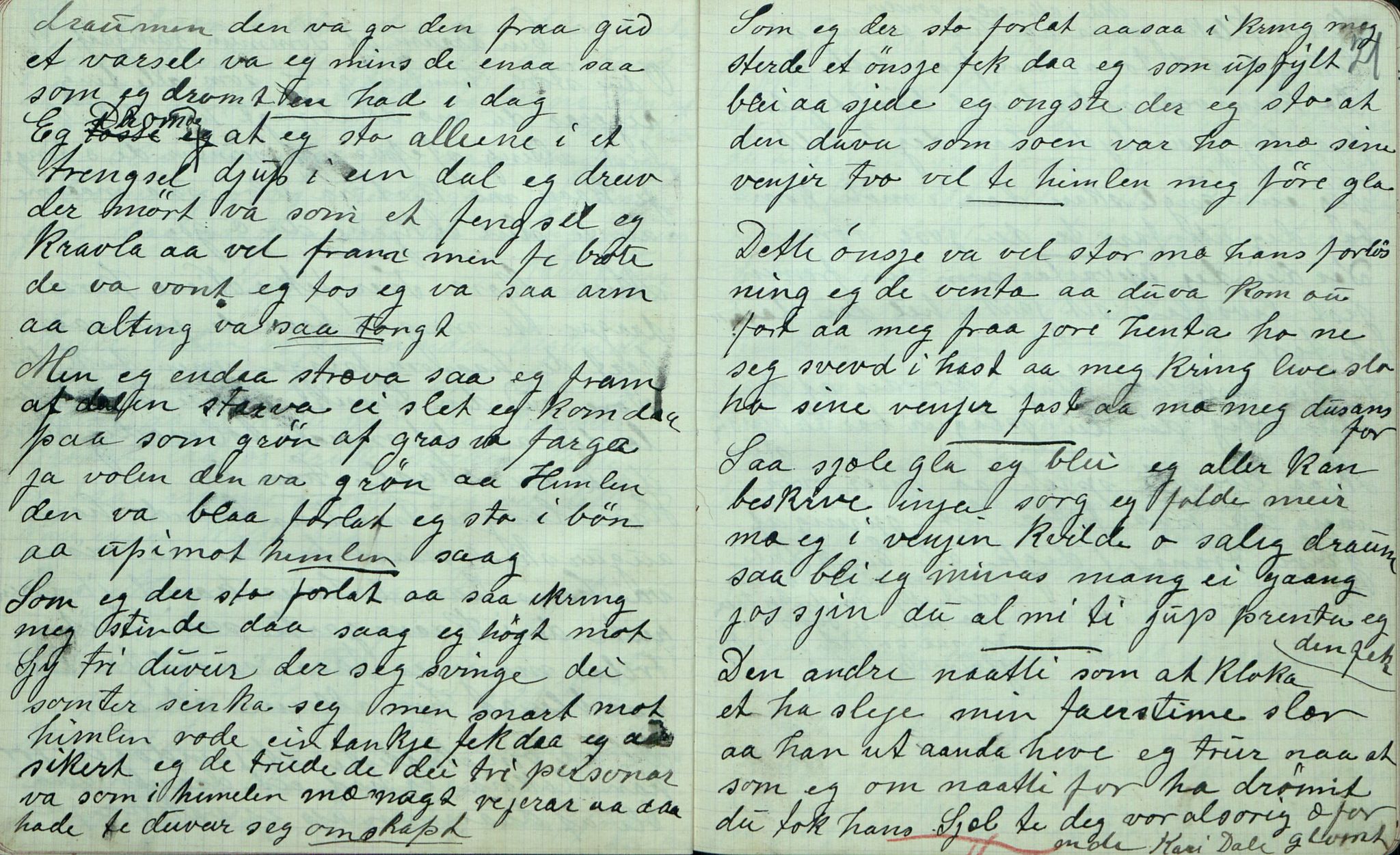 Rikard Berge, TEMU/TGM-A-1003/F/L0007/0023: 251-299 / 273 Øyfjøll. uppskriftir for Rikard Berge ved Olav Vestgarden, Seljord, 1915, s. 20-21