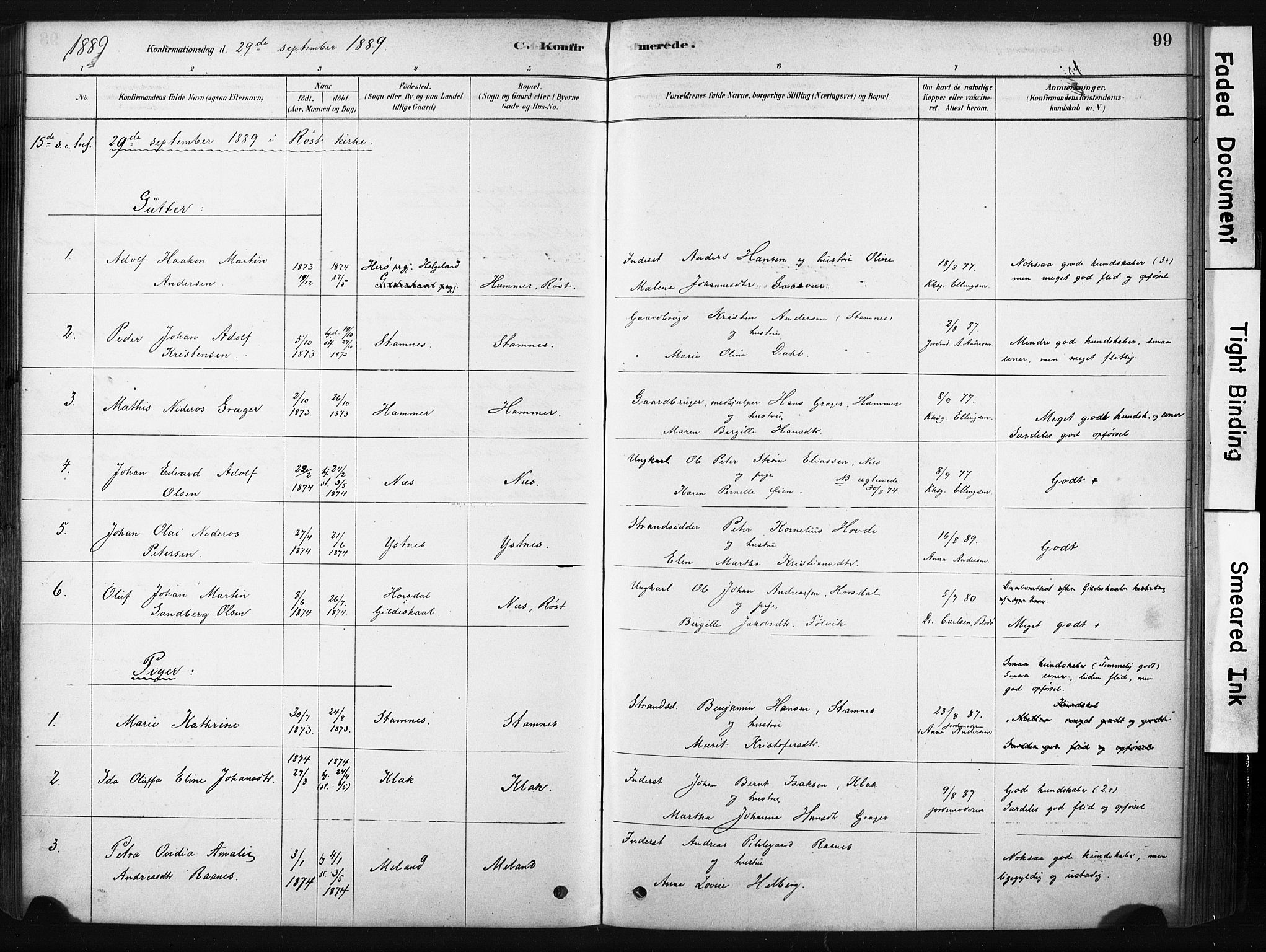 Ministerialprotokoller, klokkerbøker og fødselsregistre - Nordland, SAT/A-1459/808/L0128: Ministerialbok nr. 808A01, 1880-1902, s. 99