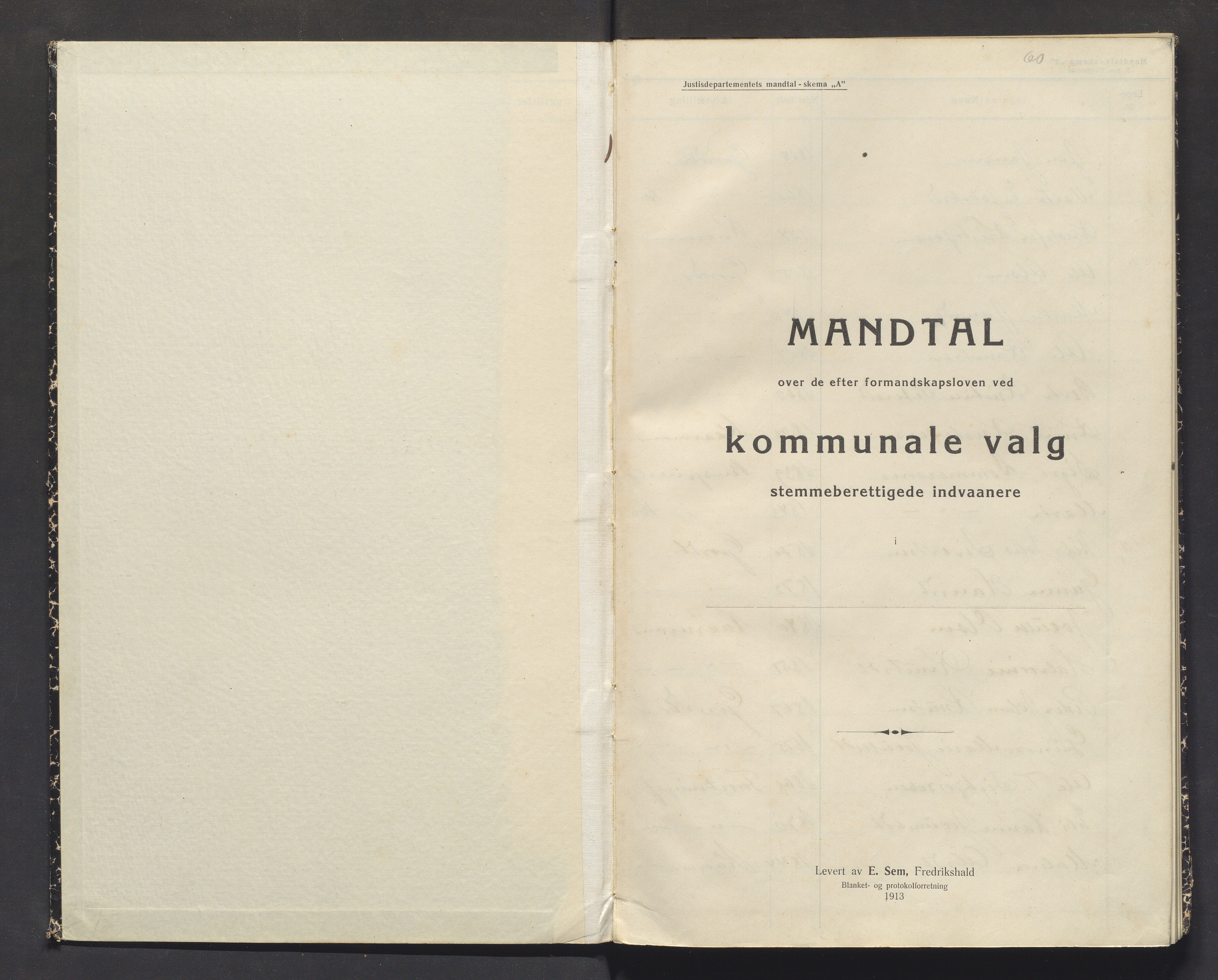 Sveio kommune. Valstyret, IKAH/1216-011/F/Fa/L0004: Manntalsprotokoll over røysteføre i Sveio, 1916
