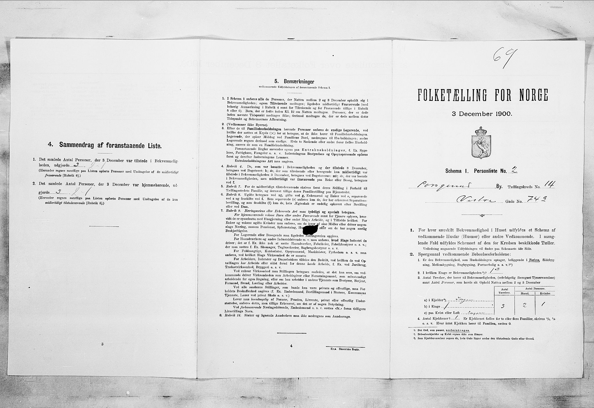 SAKO, Folketelling 1900 for 0805 Porsgrunn kjøpstad, 1900, s. 2659