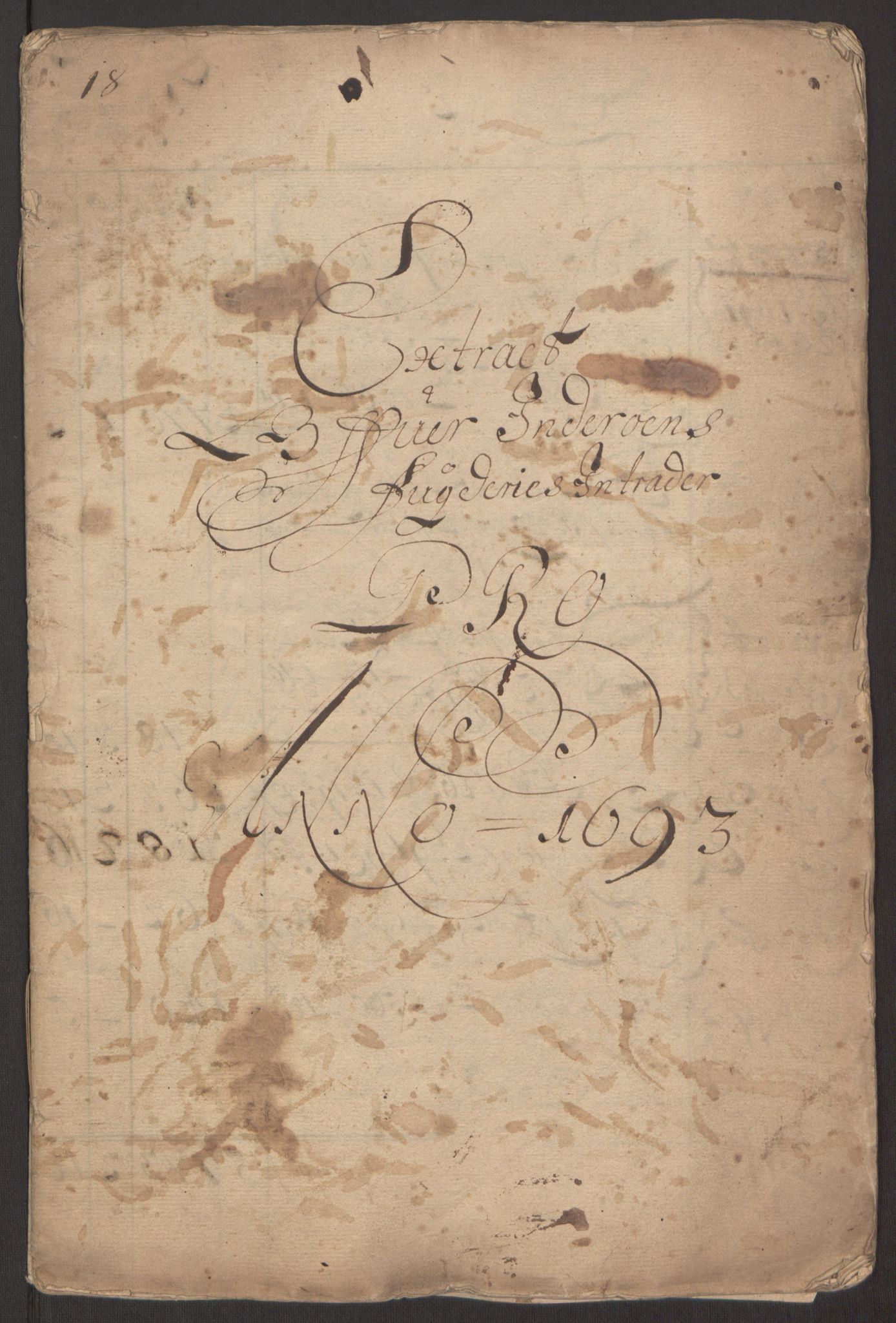 Rentekammeret inntil 1814, Reviderte regnskaper, Fogderegnskap, RA/EA-4092/R63/L4308: Fogderegnskap Inderøy, 1692-1694, s. 416