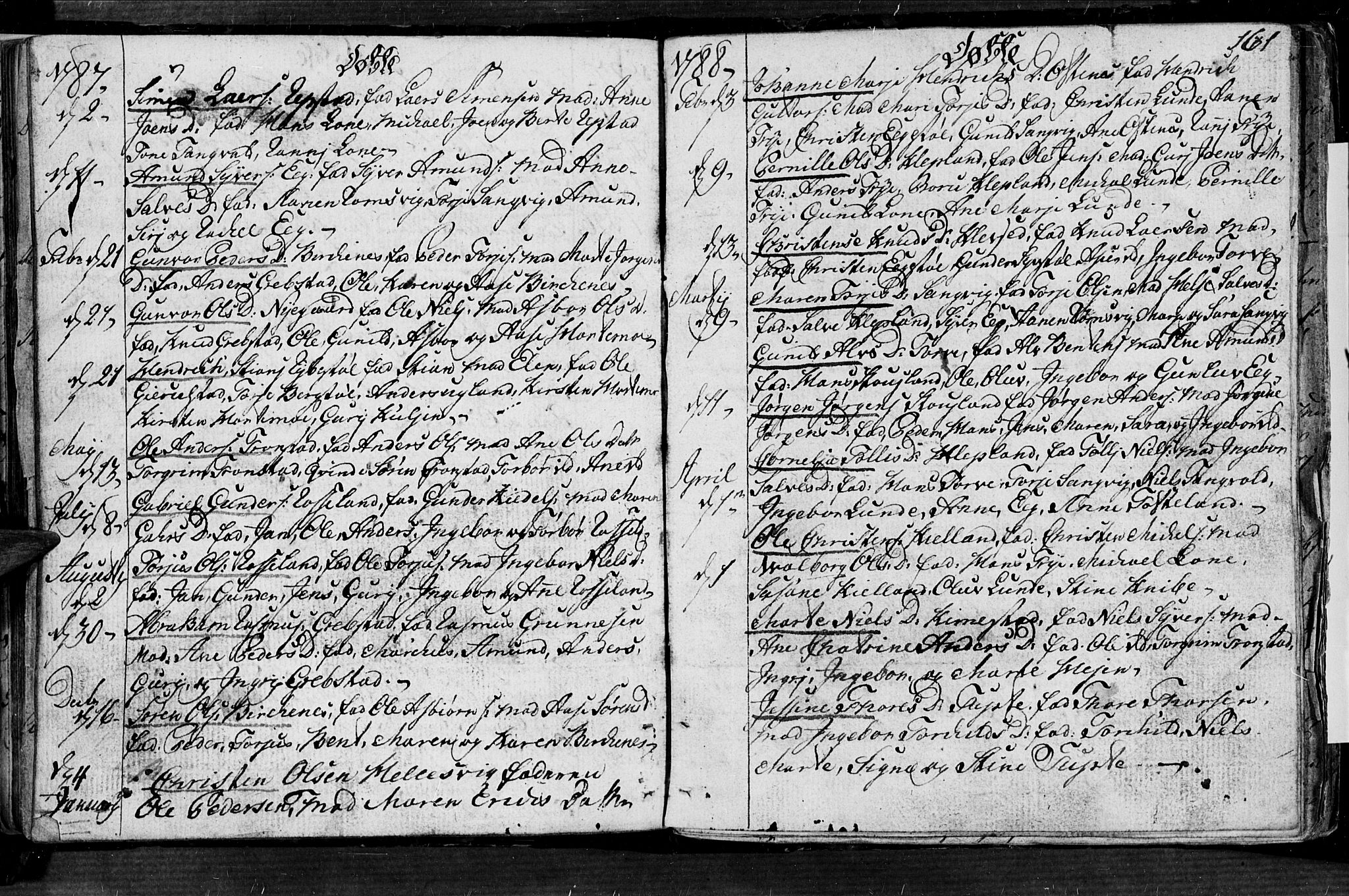 Søgne sokneprestkontor, AV/SAK-1111-0037/F/Fa/Fab/L0004: Ministerialbok nr. A 4, 1770-1822, s. 160-161