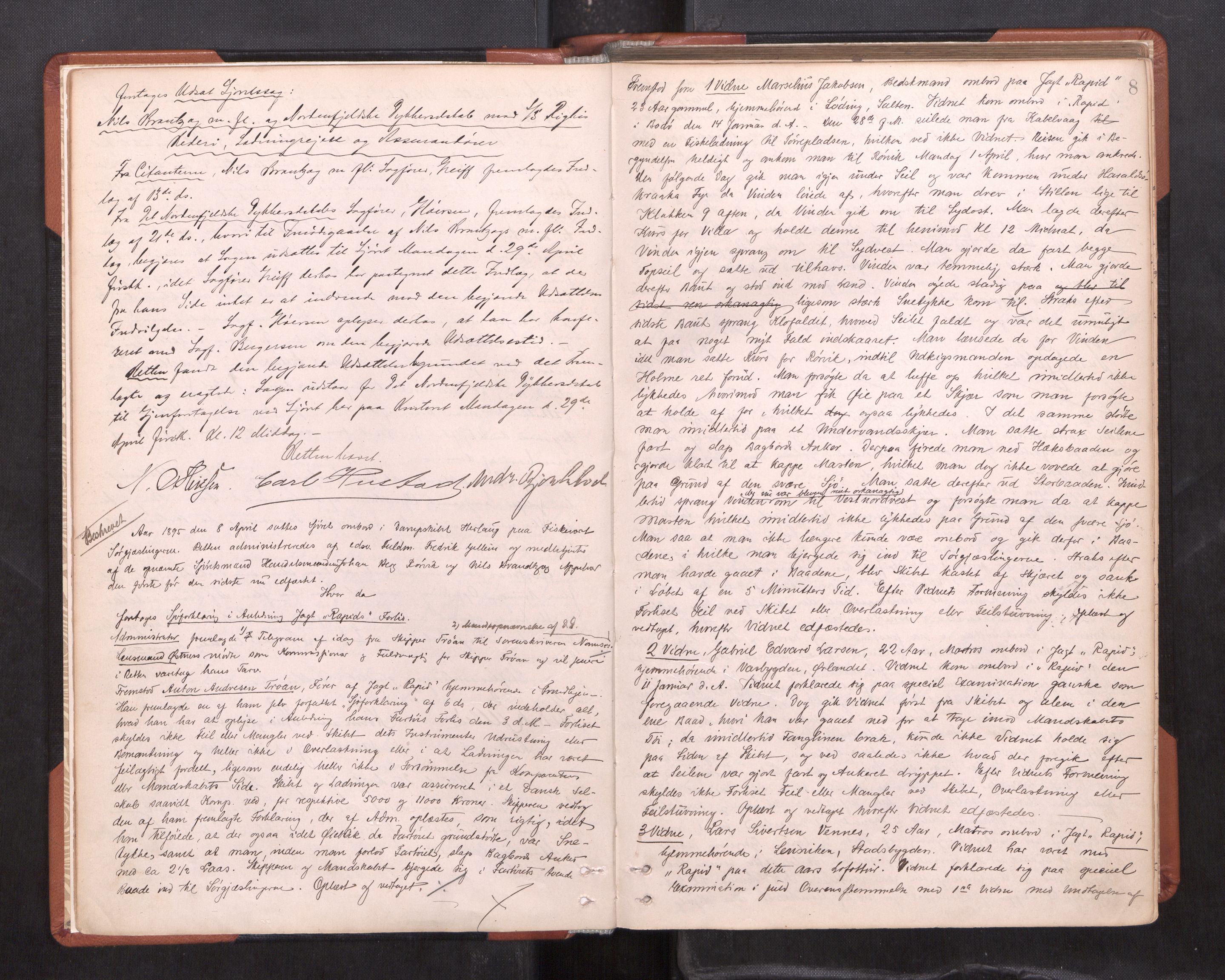 Namdal sorenskriveri, AV/SAT-A-4133/1/1/1B/L0021: Ekstrarettsprotokoll Nr 19, 1894-1903, s. 7b-8a