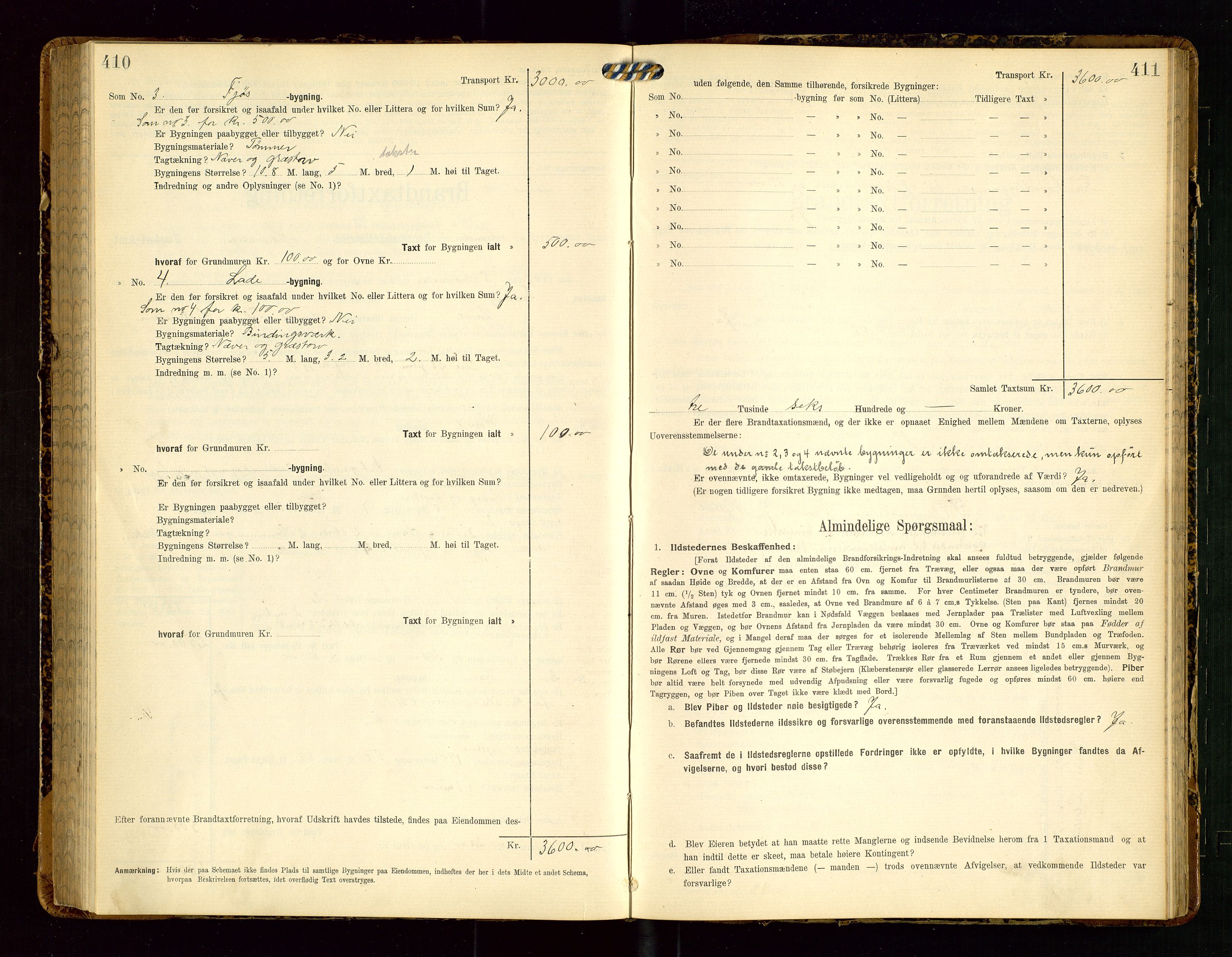 Lund lensmannskontor, AV/SAST-A-100303/Gob/L0002: "Brandtakstprotokol", 1908-1918, s. 410-411