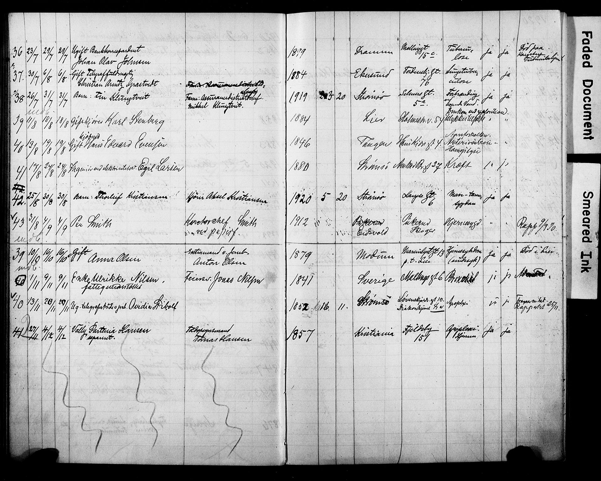 Strømsø kirkebøker, AV/SAKO-A-246/Y/Ya/L0008: Kladd til kirkebok nr. I 8, 1916-1931