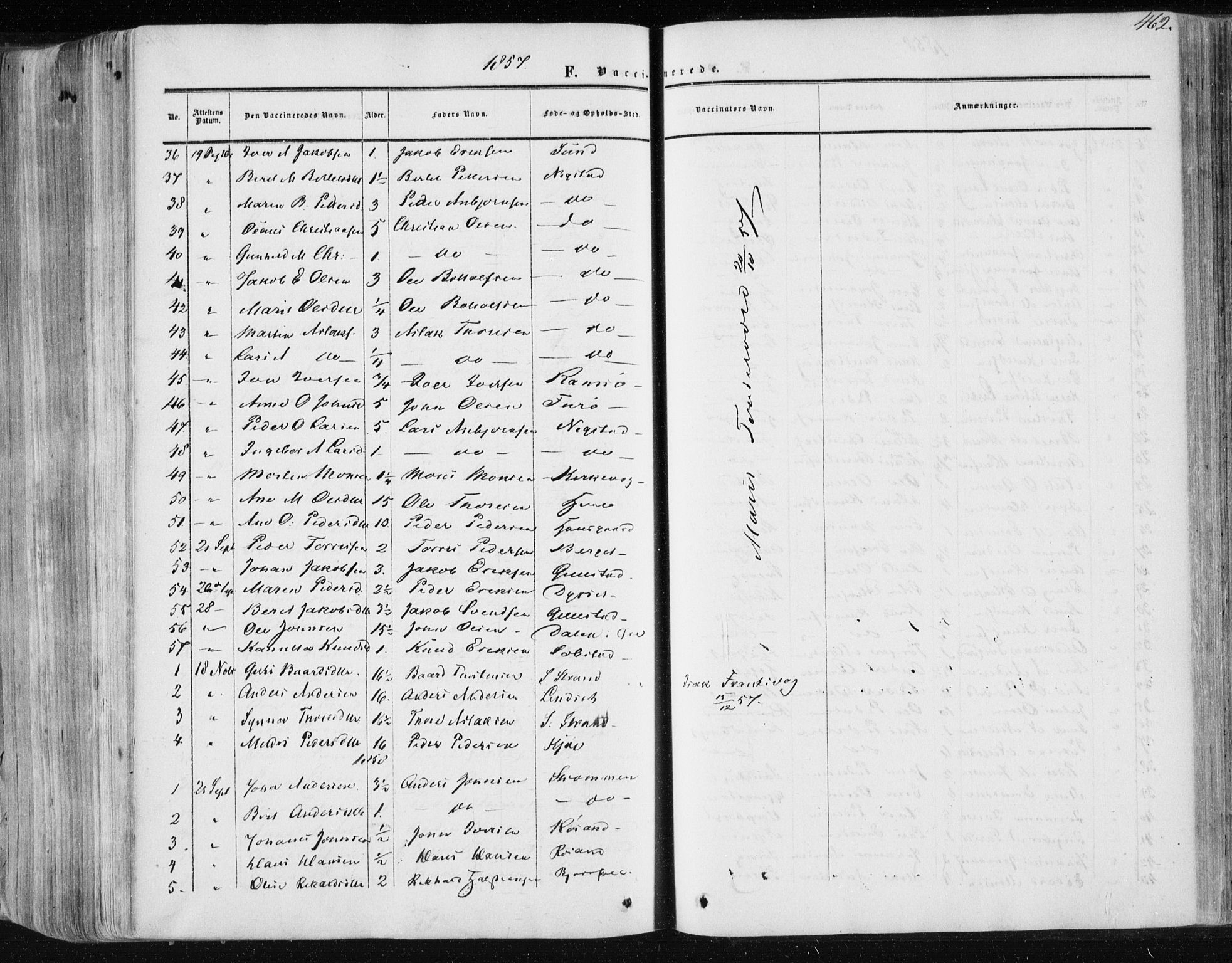 Ministerialprotokoller, klokkerbøker og fødselsregistre - Møre og Romsdal, AV/SAT-A-1454/568/L0804: Ministerialbok nr. 568A11, 1854-1868, s. 462